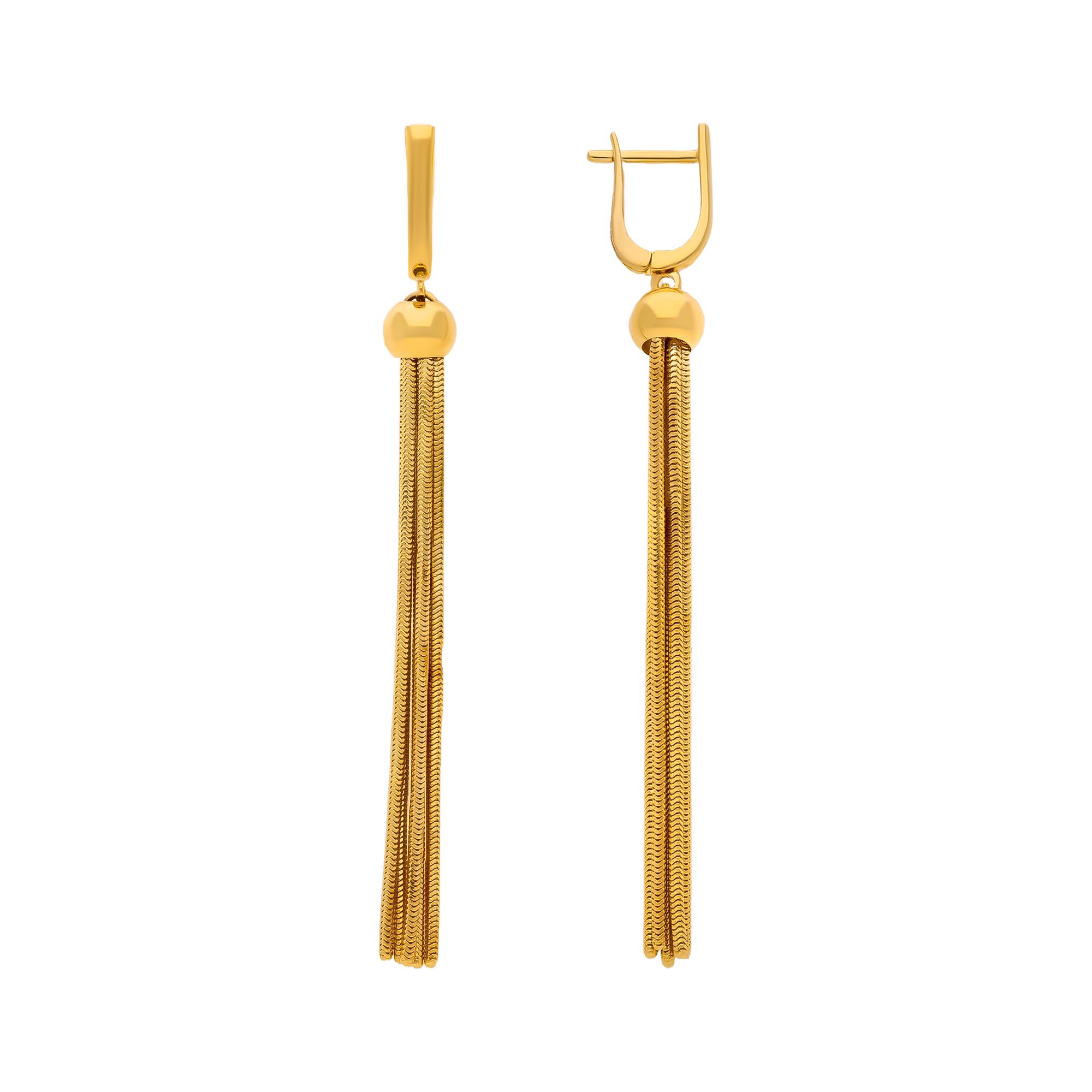 Серьги, золото, 585, 5.9г, 59133, изображение 2 | GoldMarket.kz