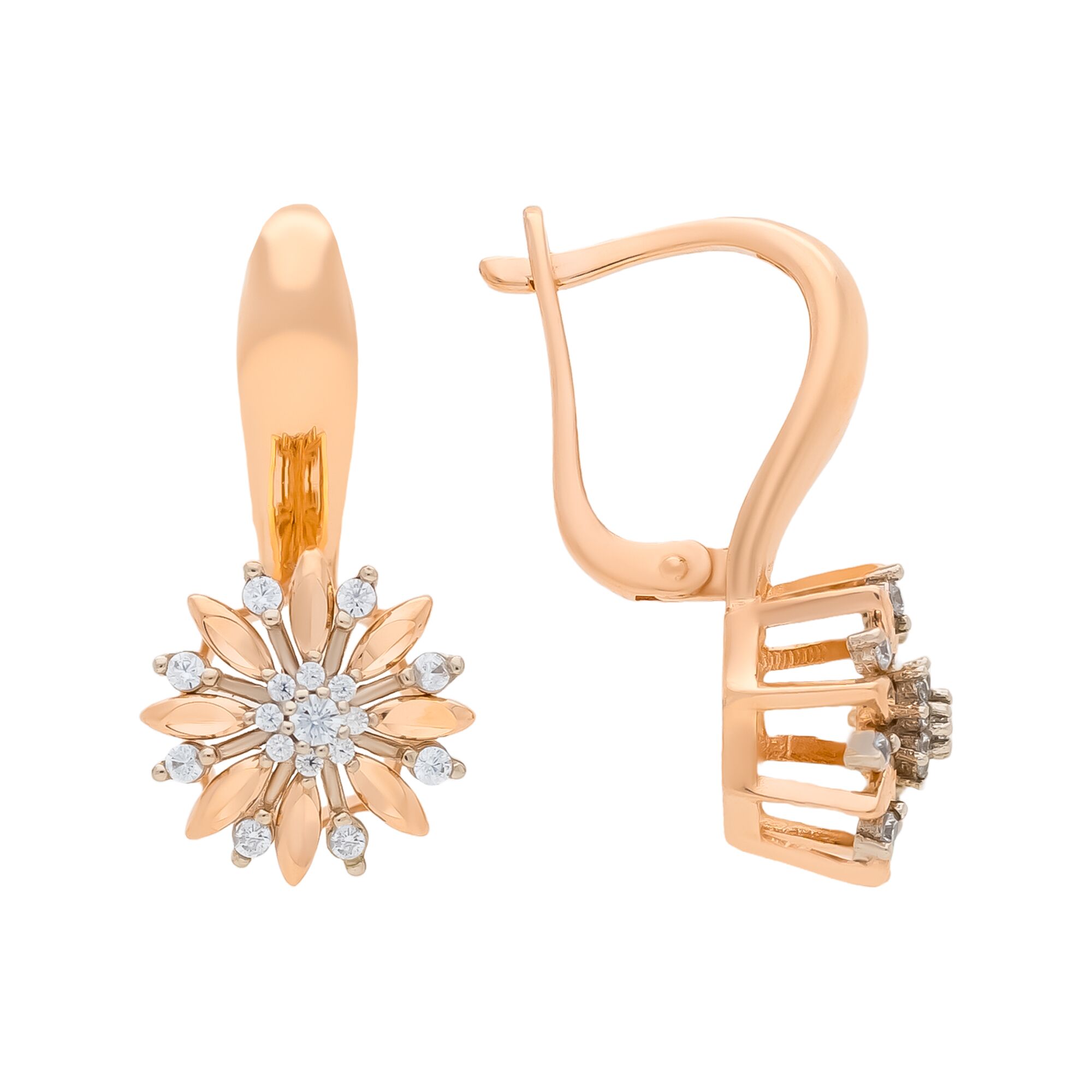 Серьги, золото, 585, 5.68г, 58416, изображение 2 | GoldMarket.kz