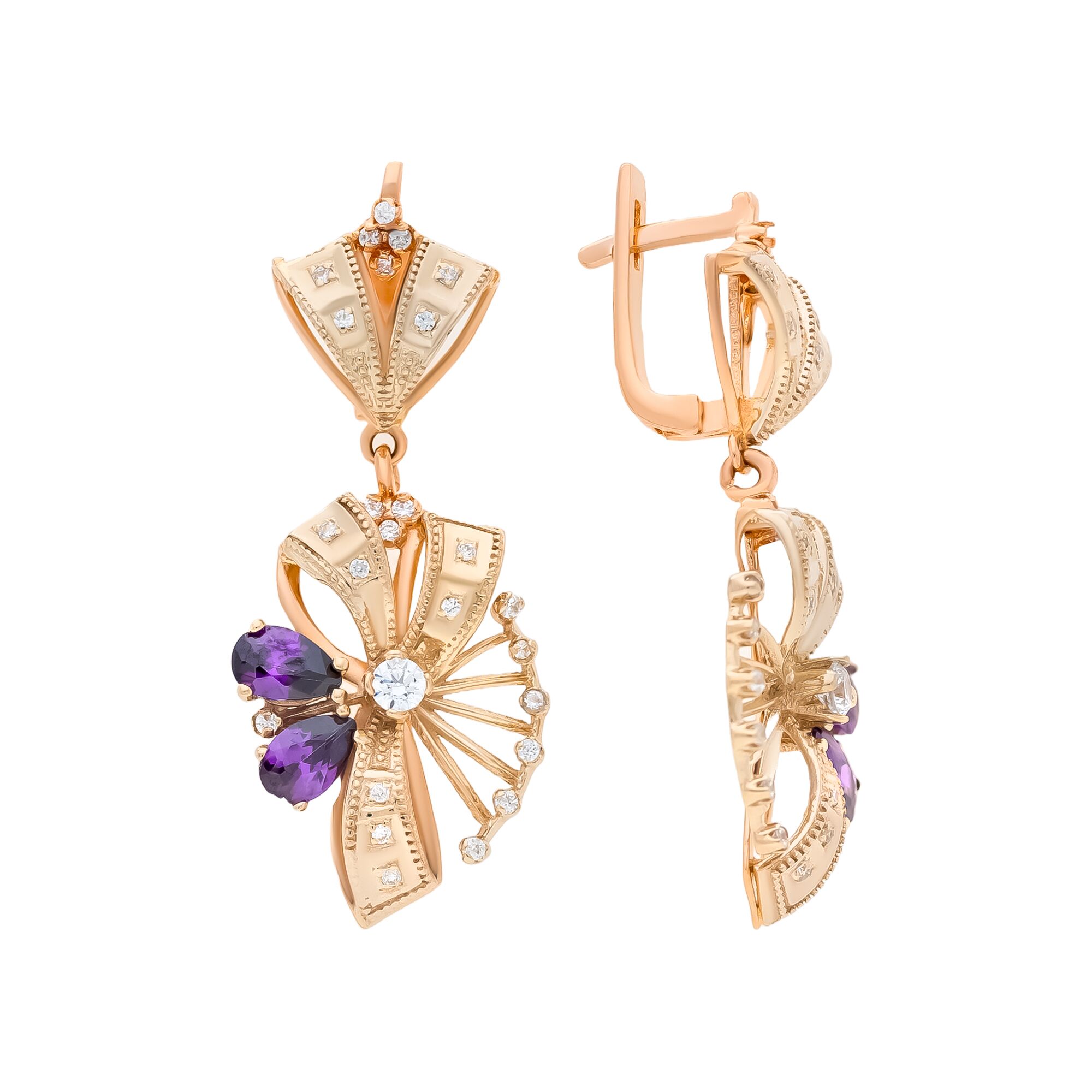 Серьги, золото, 585, 9.36г, 58502, изображение 2 | GoldMarket.kz