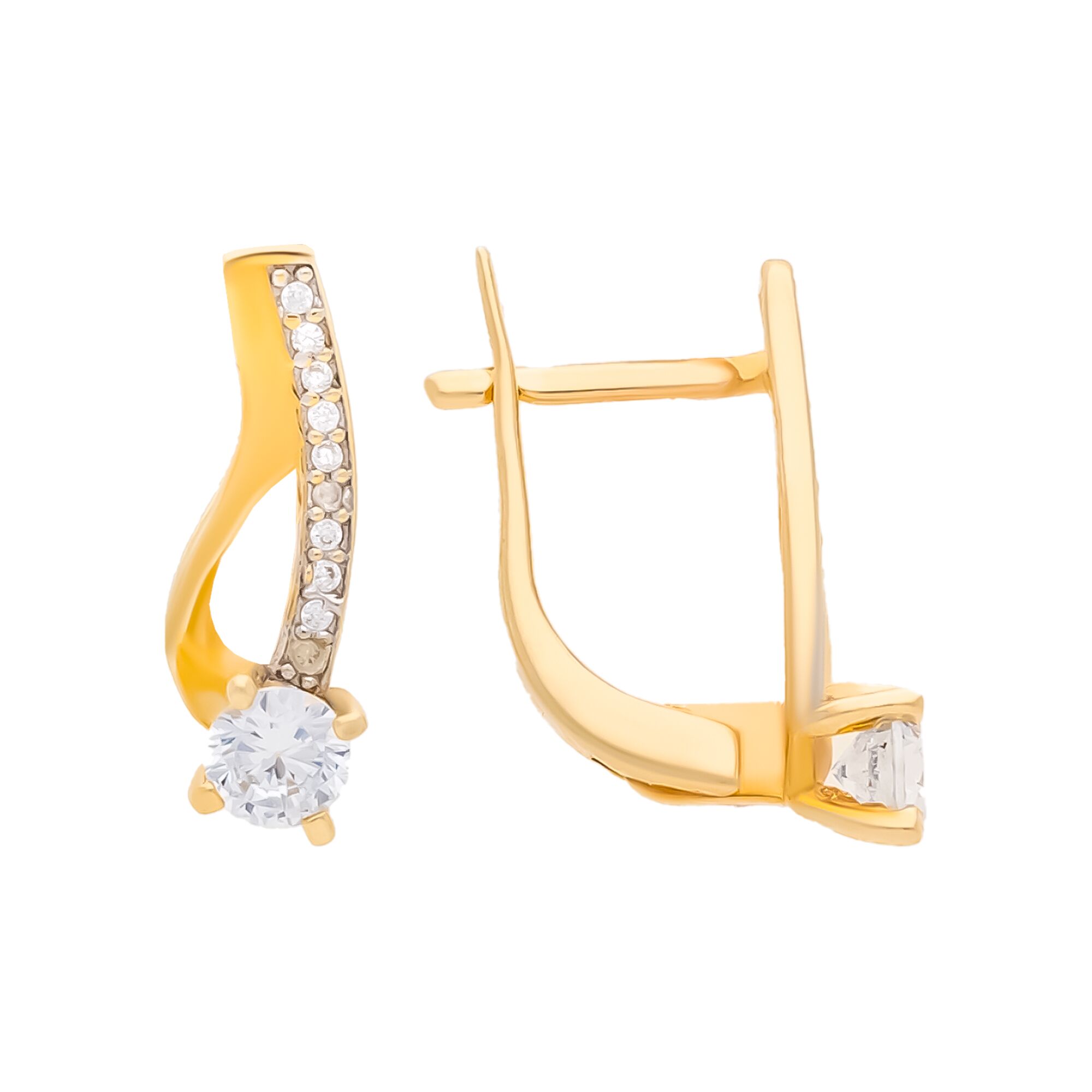 Серьги, золото, 585, 3.1г, 58653, изображение 2 | GoldMarket.kz