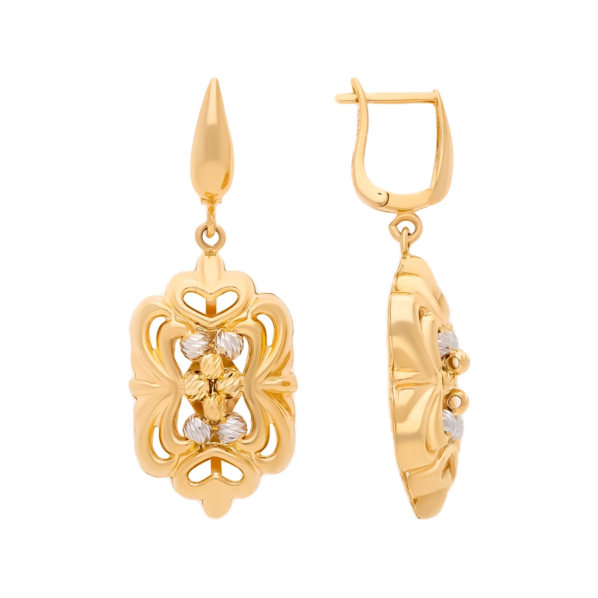 Серьги, золото, 585, 5.22г, 58716, изображение 2 | GoldMarket.kz