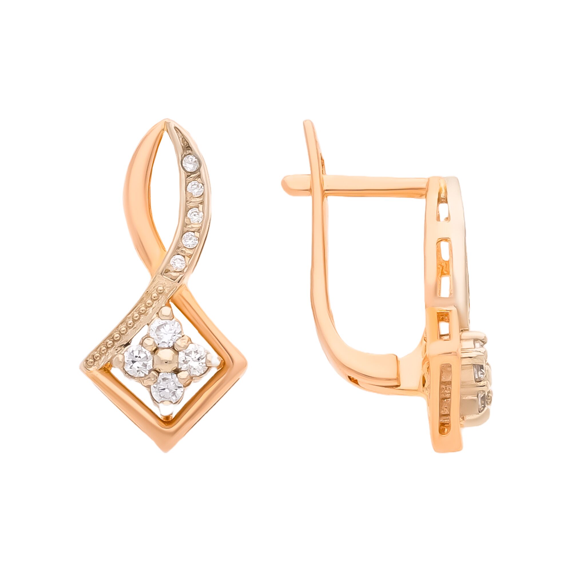 Серьги, золото, 585, 4.98г, 58729, изображение 2 | GoldMarket.kz