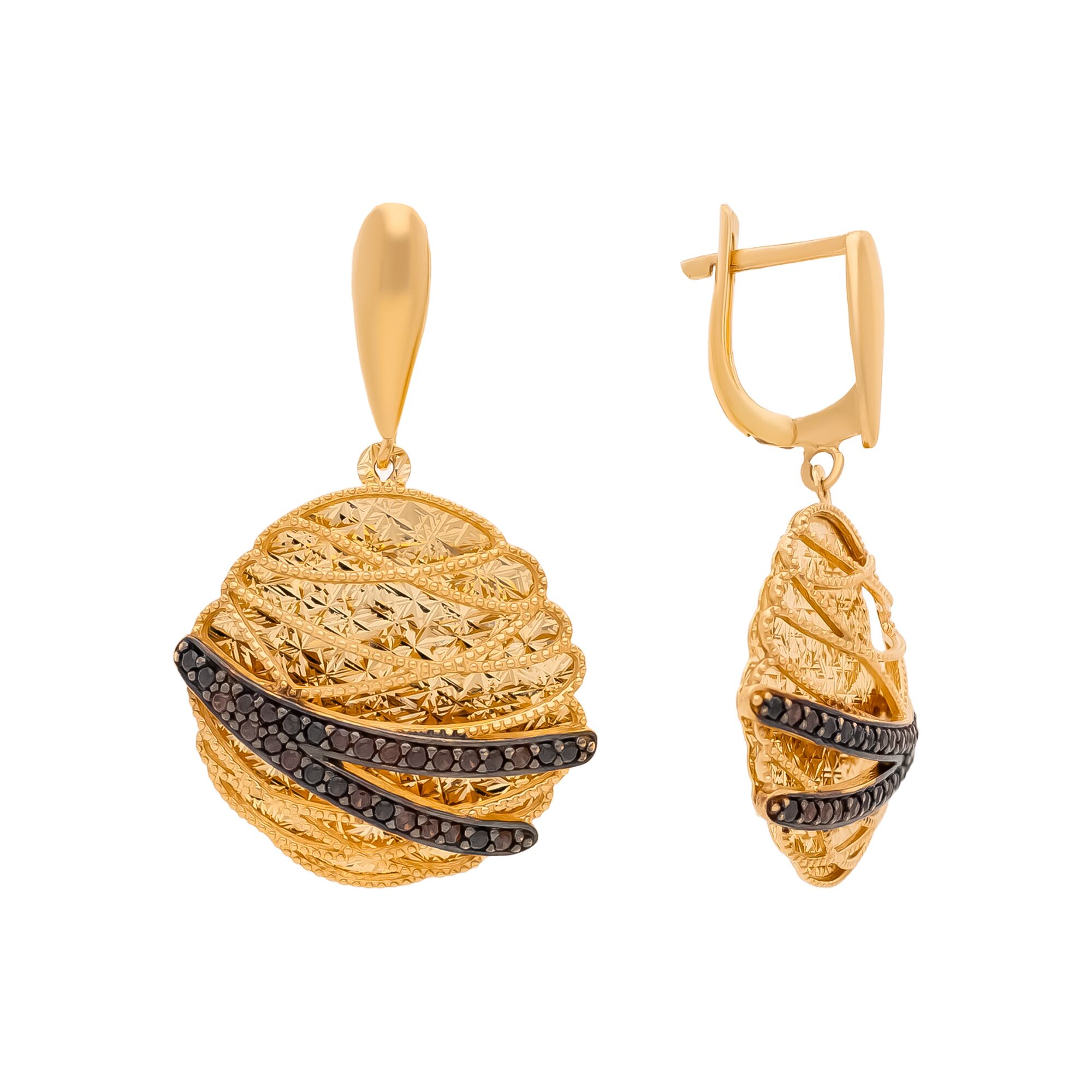 Серьги, золото, 585, 7.8г, 58751, изображение 2 | GoldMarket.kz