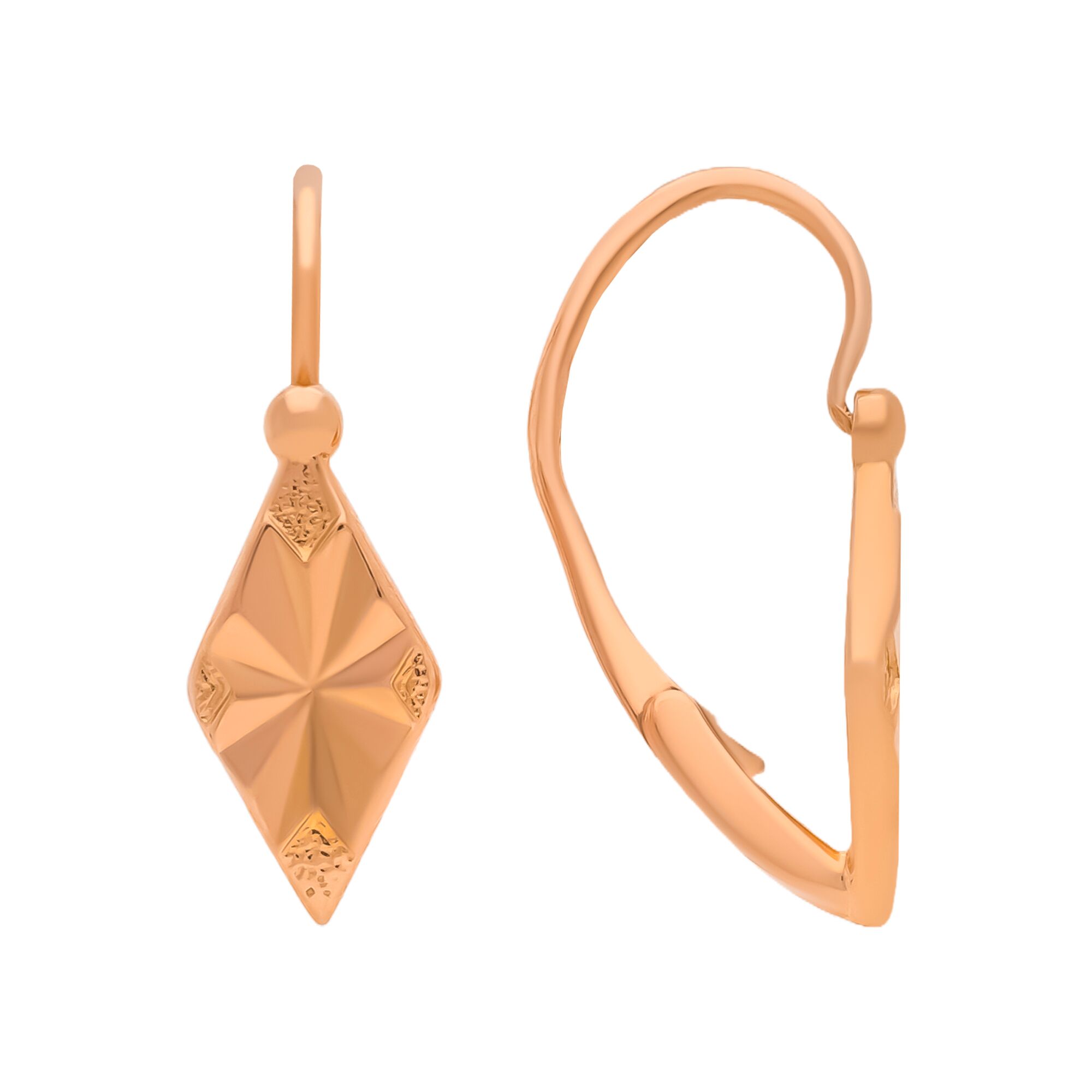 Серьги, золото, 585, 3.85г, 59725, изображение 2 | GoldMarket.kz