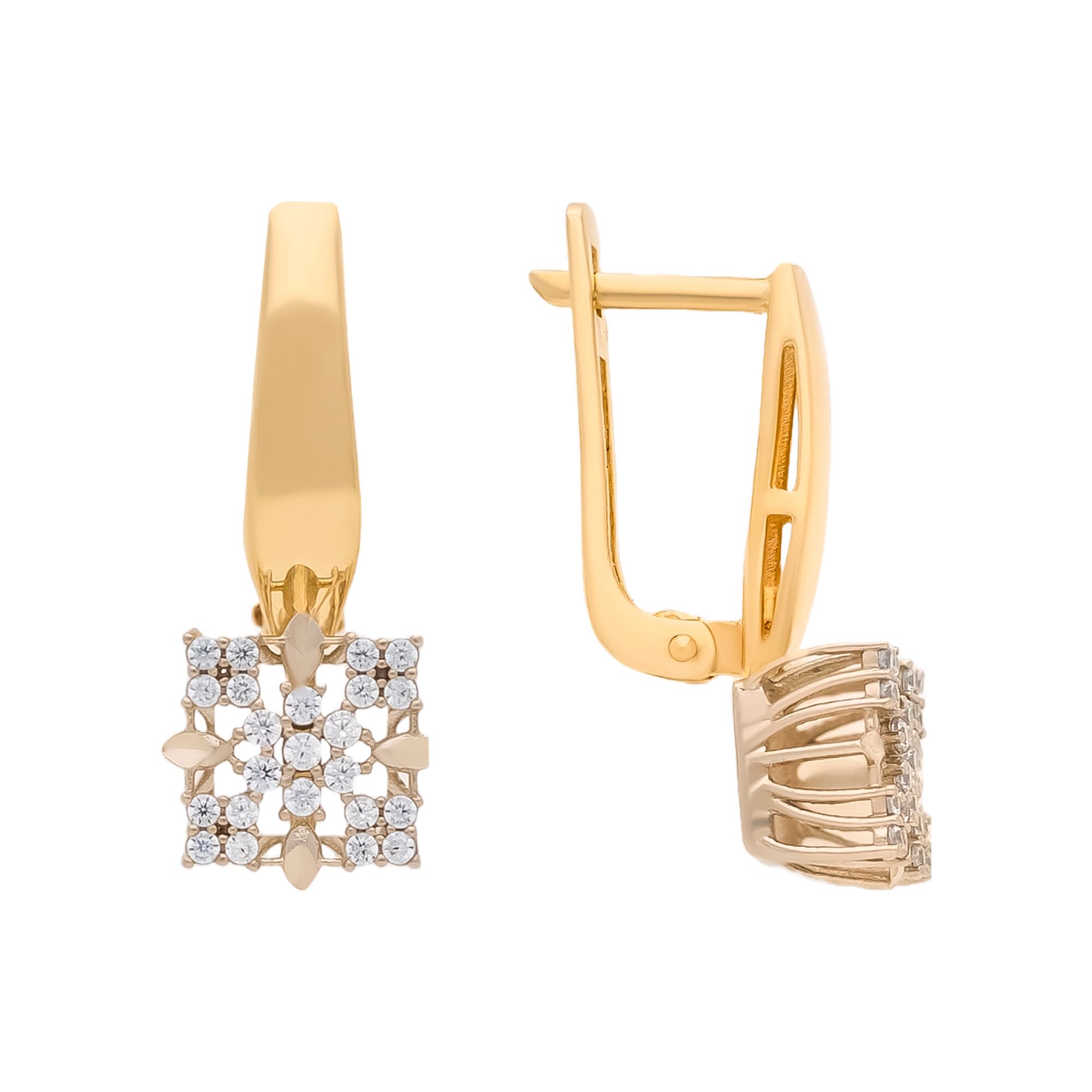 Серьги, золото, 585, 3.81г, 59854, изображение 2 | GoldMarket.kz