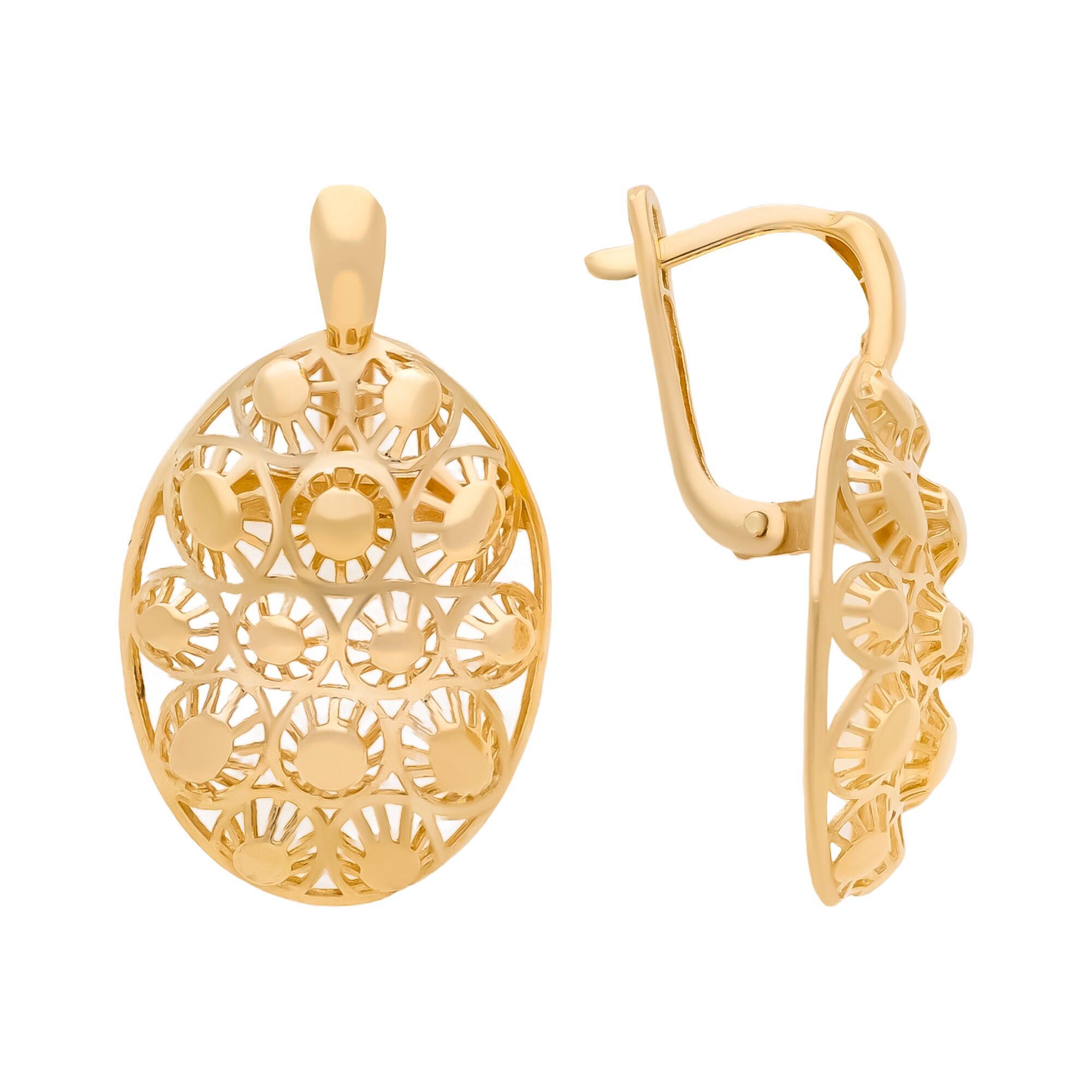 Серьги, золото, 585, 5.37г, 59891, изображение 2 | GoldMarket.kz