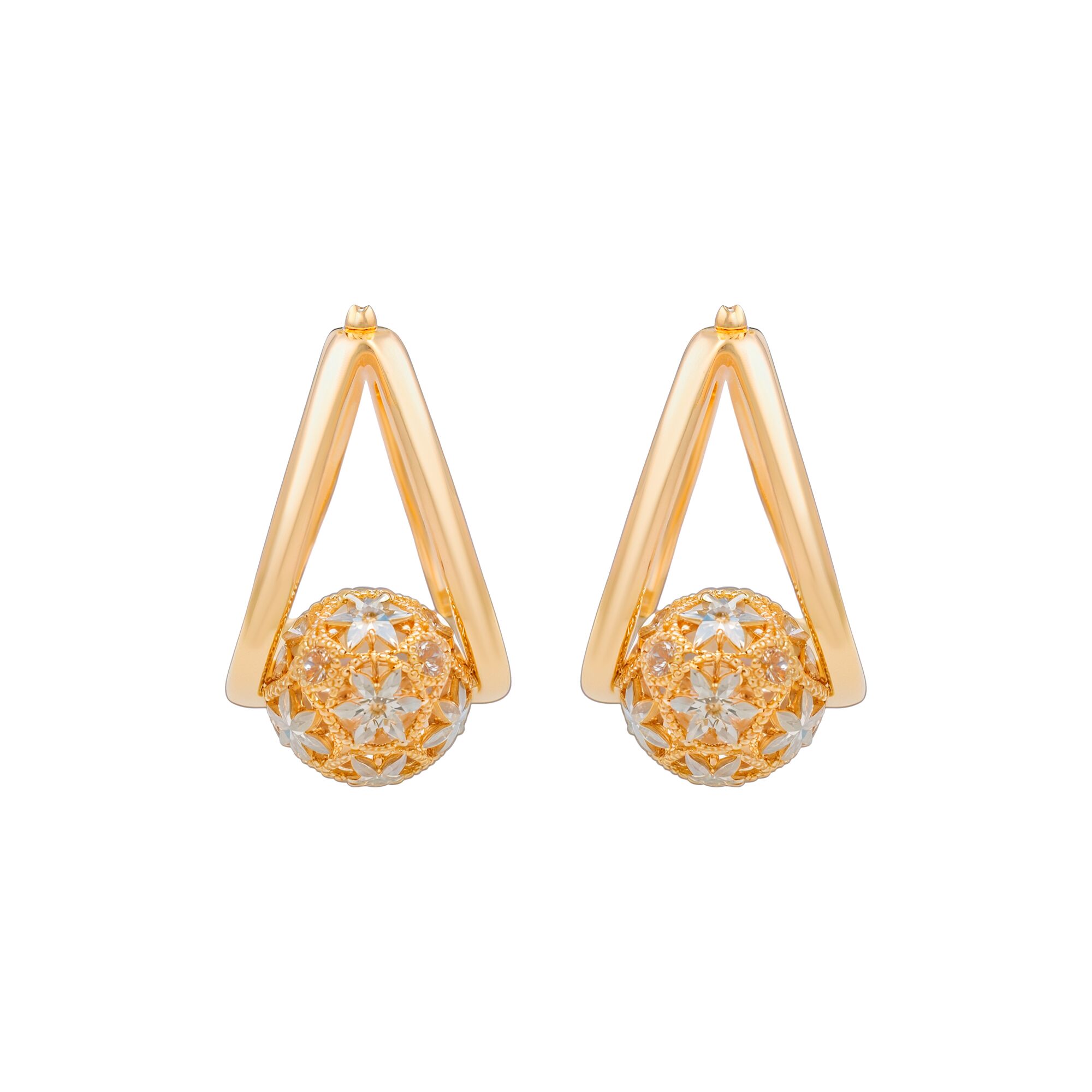 Серьги, золото, 585, 4.79г, 58994 | GoldMarket.kz