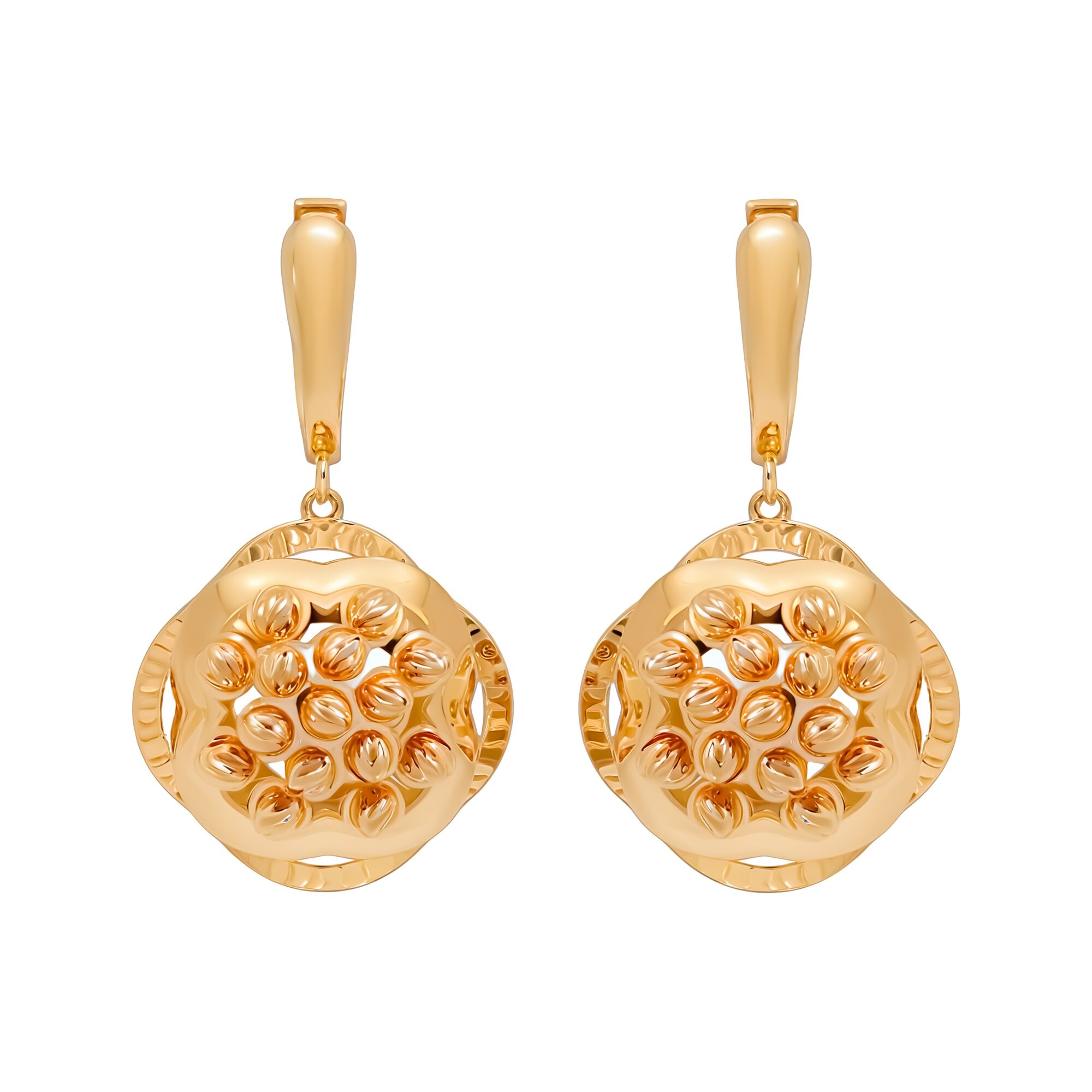 Серьги, золото, 585, 6.88г, 59241 | GoldMarket.kz
