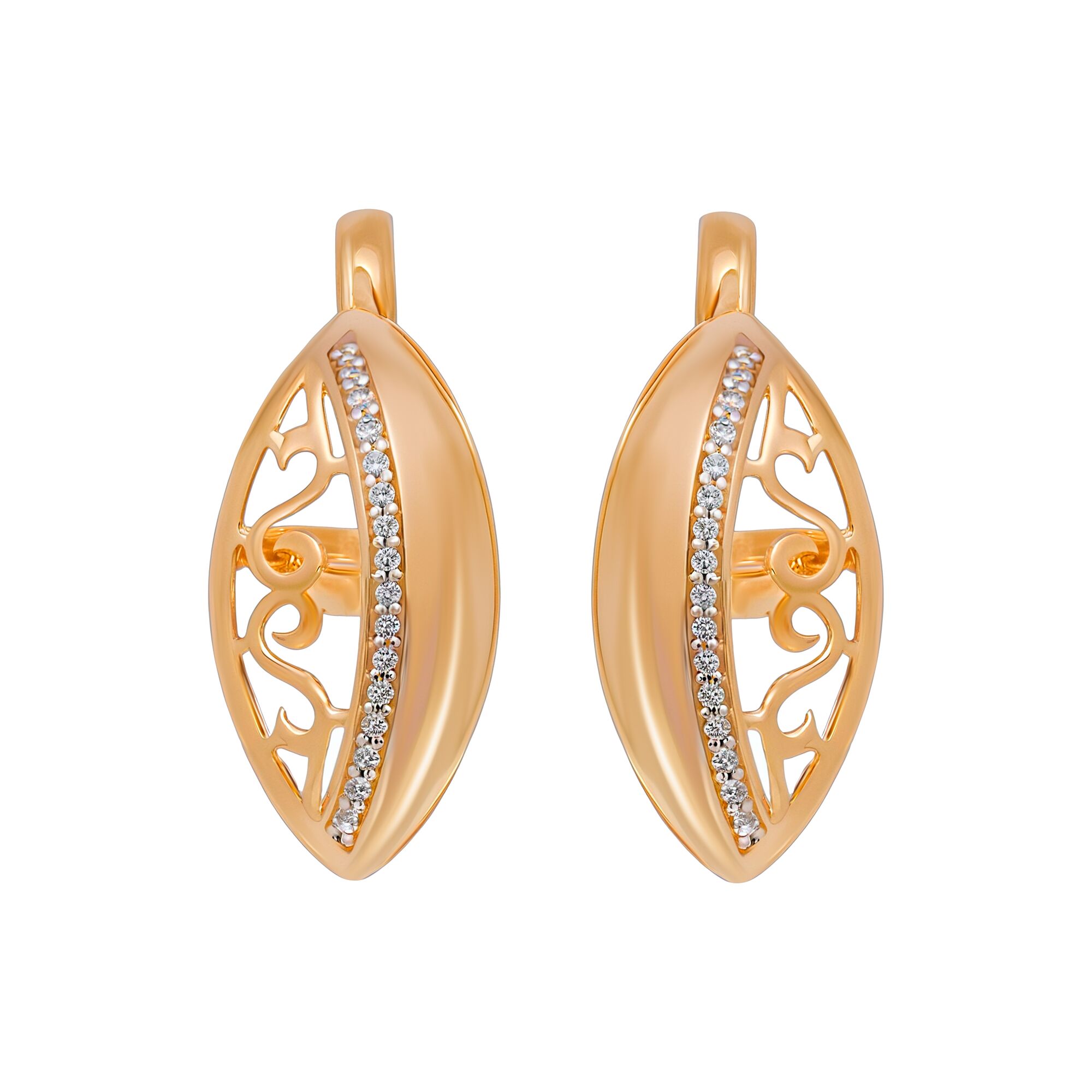 Серьги, золото, 585, 4.1г, 59374 | GoldMarket.kz