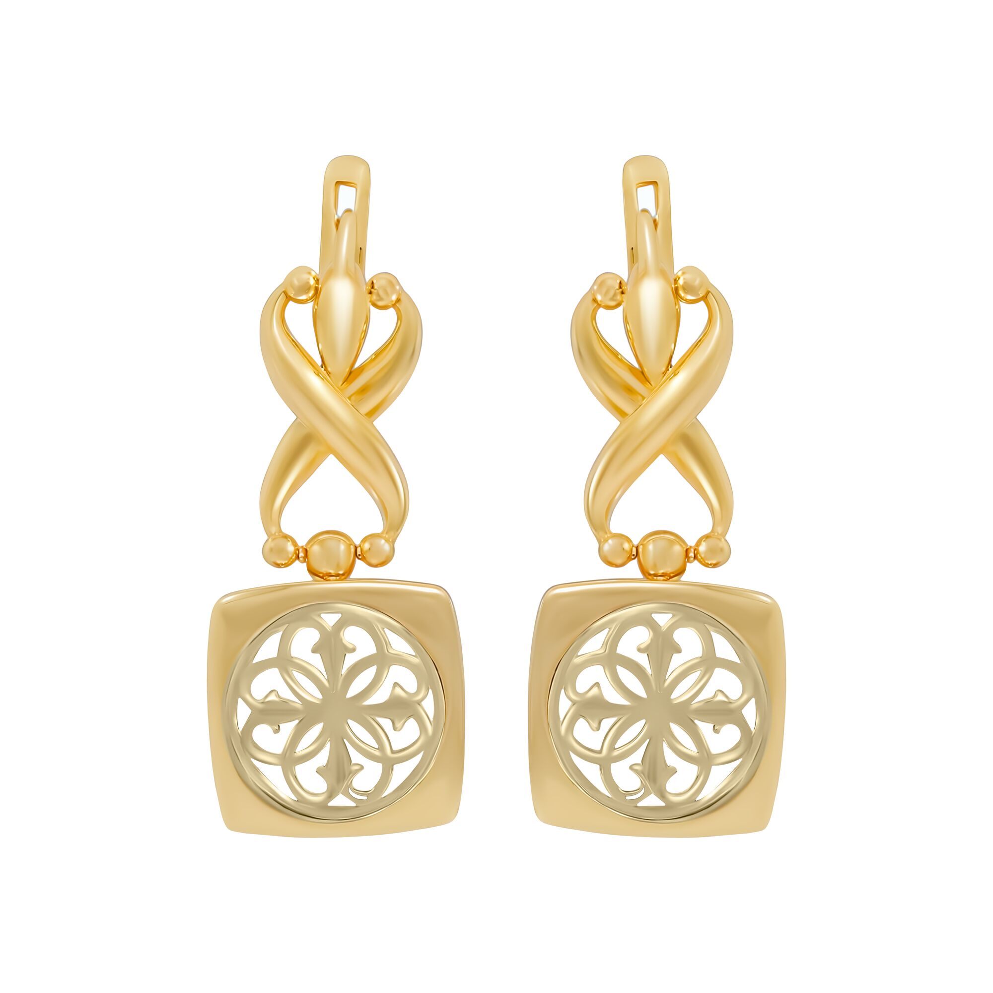Серьги, золото, 585, 5.6г, 59382 | GoldMarket.kz