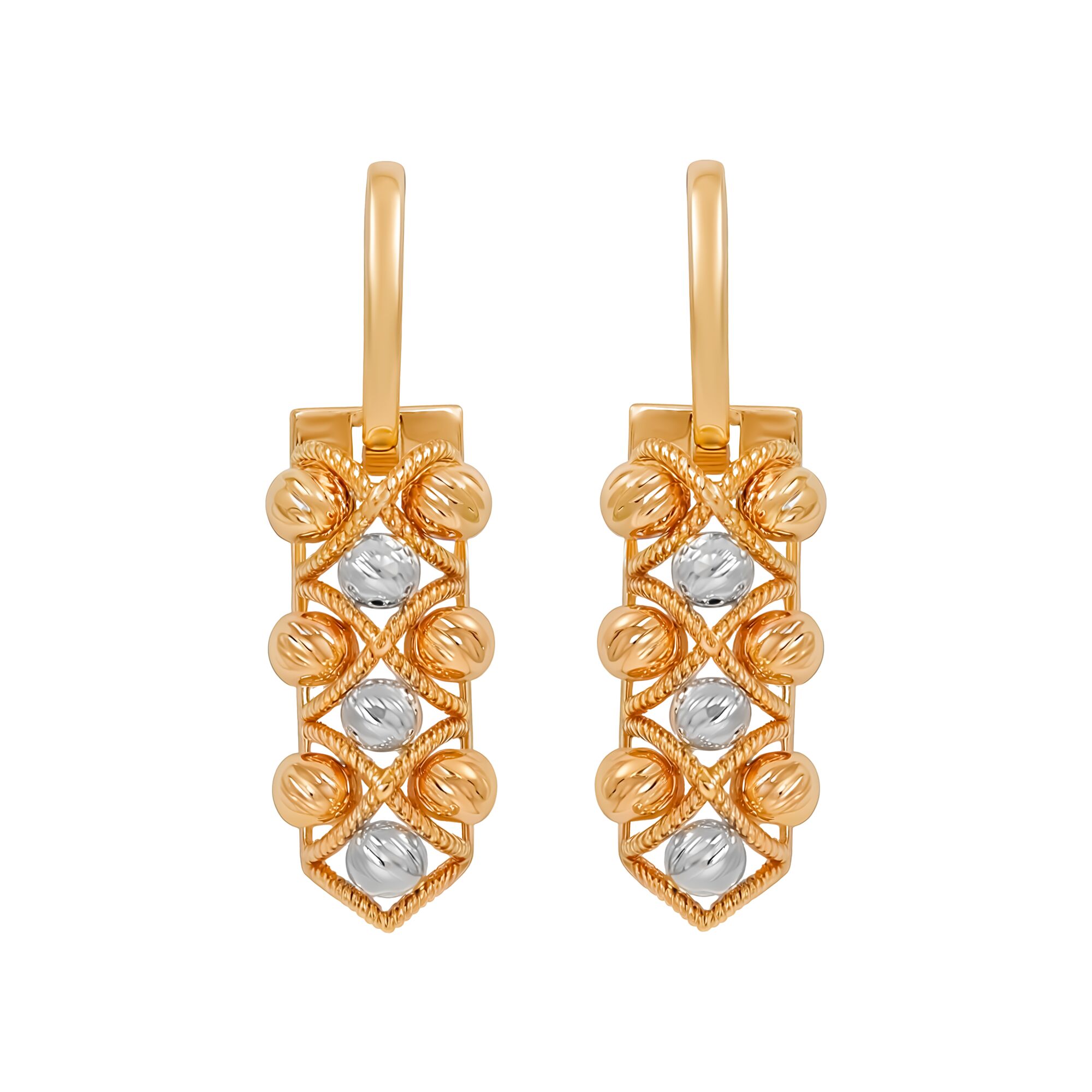 Серьги, золото, 585, 6.74г, 59395 | GoldMarket.kz