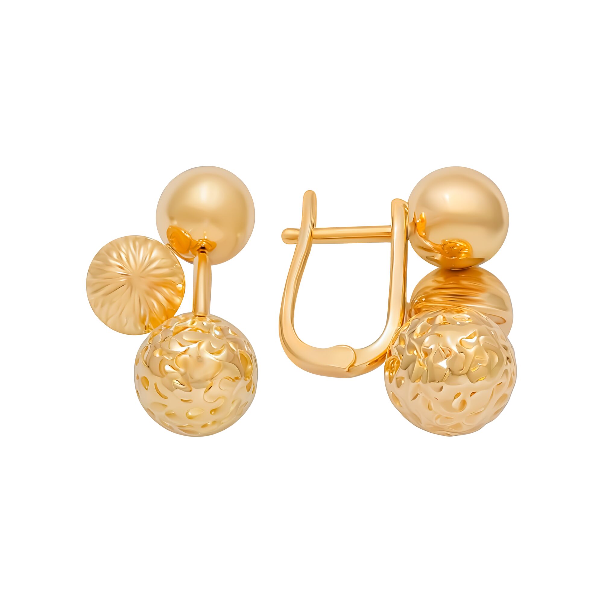 Серьги, золото, 585, 5.82г, 59413, изображение 2 | GoldMarket.kz
