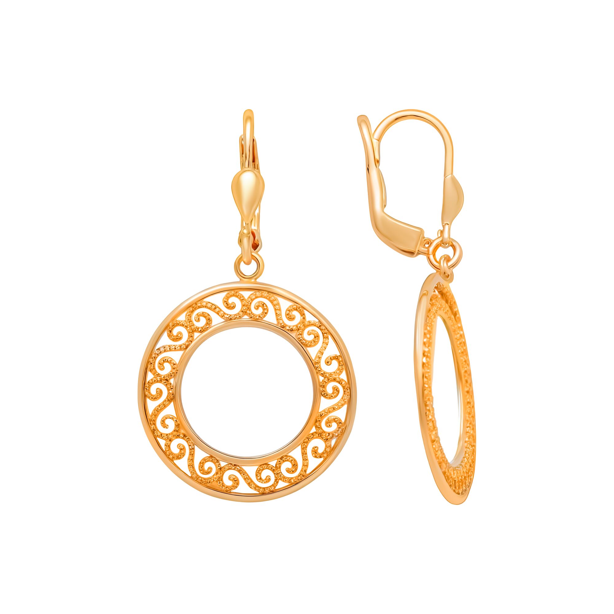 Серьги, золото, 585, 2.93г, 59463, изображение 2 | GoldMarket.kz