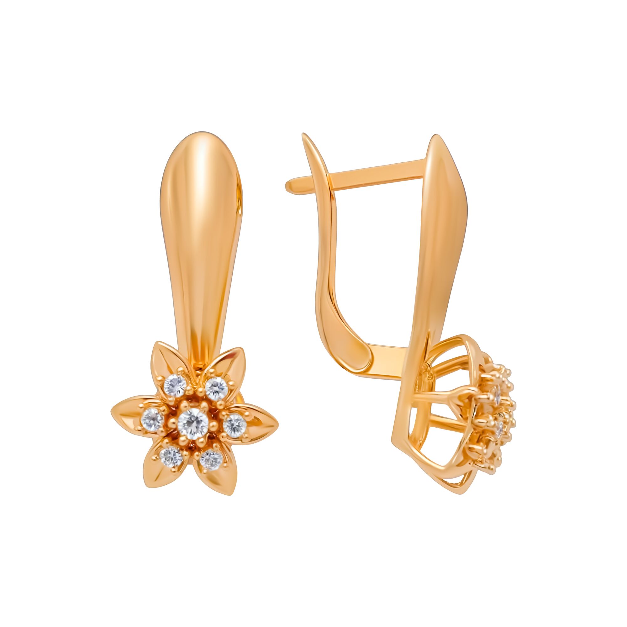 Серьги, золото, 585, 2.93г, 59569, изображение 2 | GoldMarket.kz