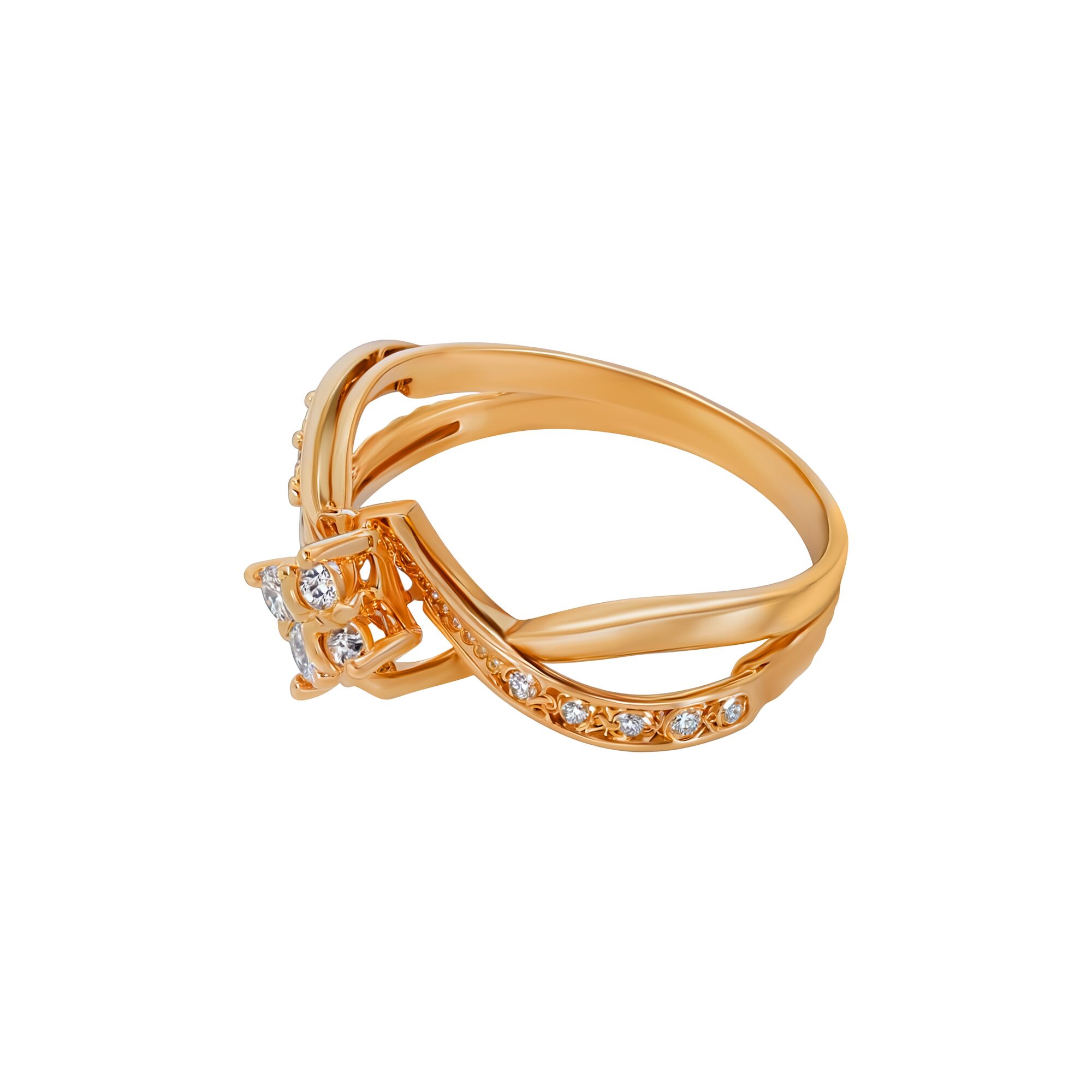 Кольцо, золото, 585, 3.36г, 59649, изображение 2 | GoldMarket.kz