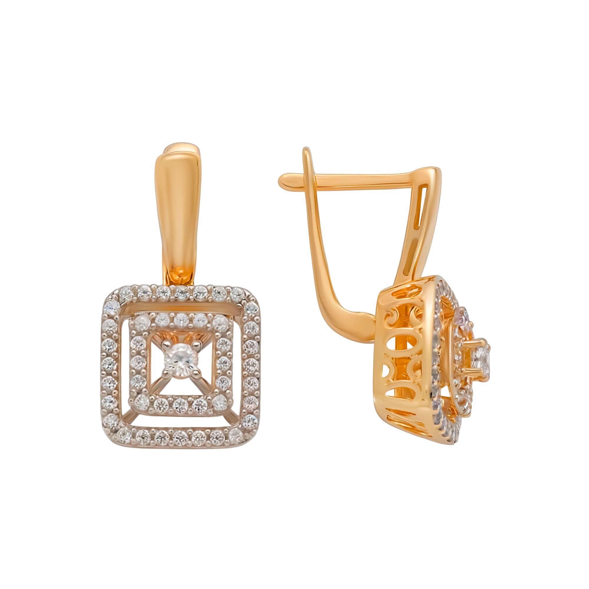 Серьги, золото, 585, 3.81г, 59682, изображение 2 | GoldMarket.kz