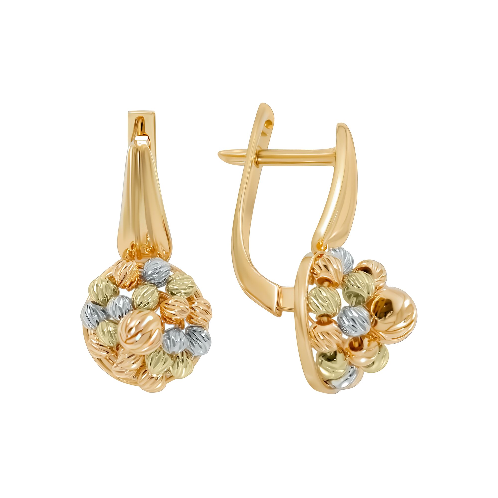 Серьги, золото, 585, 6.5г, 59165, изображение 2 | GoldMarket.kz