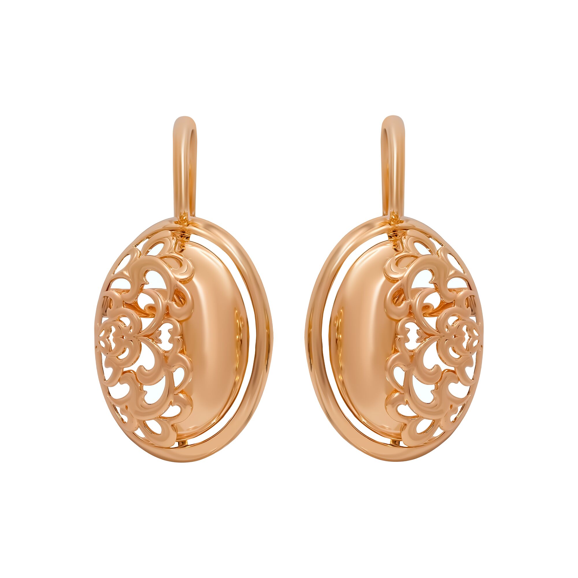 Серьги, золото, 585, 6.08г, 59259 | GoldMarket.kz