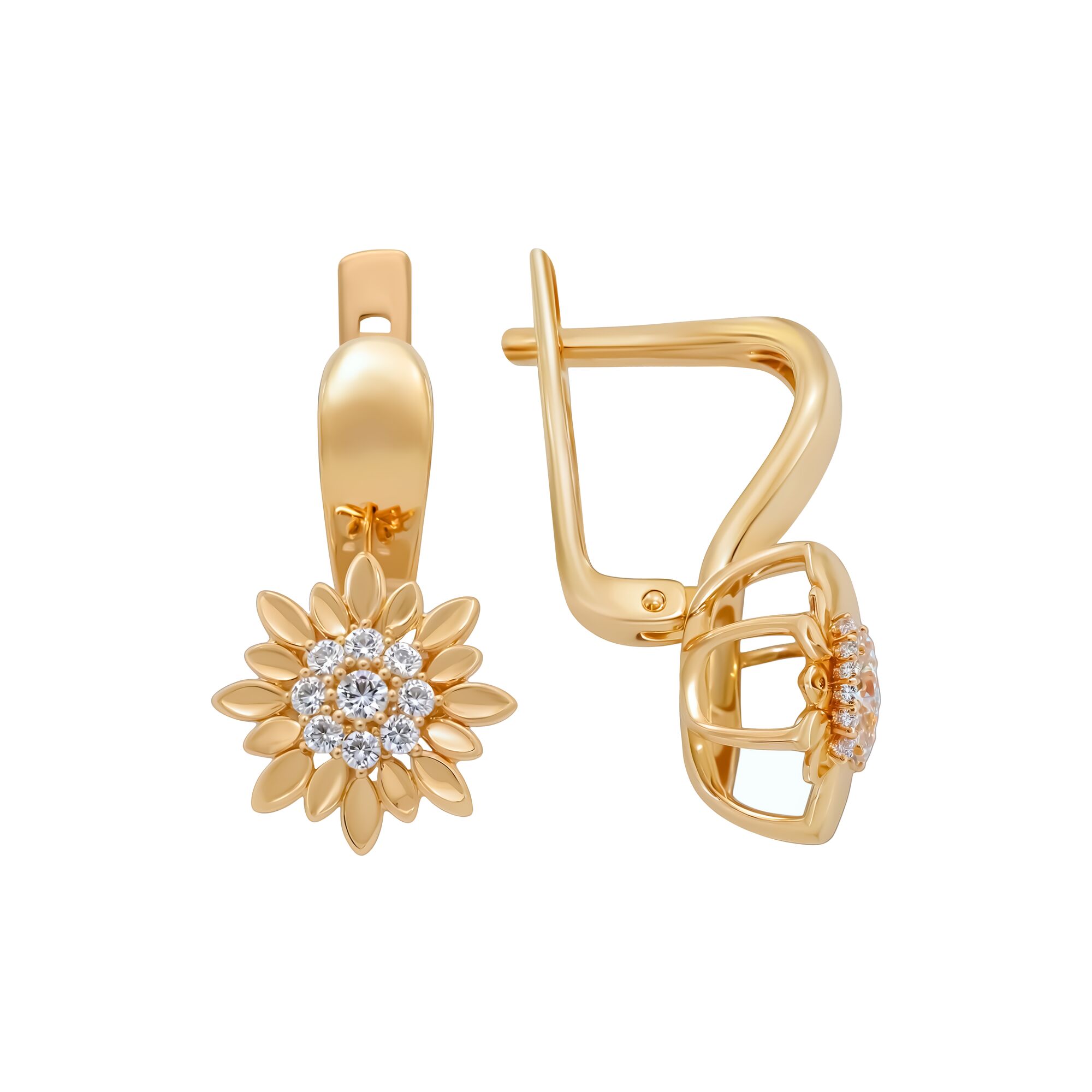 Серьги, золото, 585, 3.74г, 59262, изображение 2 | GoldMarket.kz