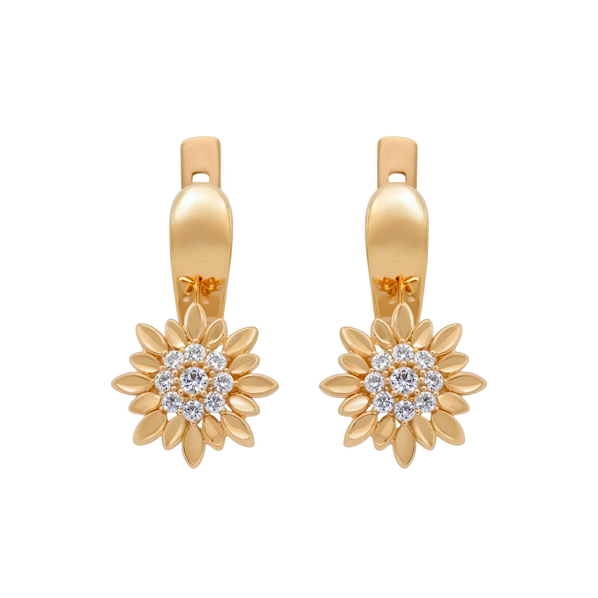 Серьги, золото, 585, 3.74г, 59262 | GoldMarket.kz