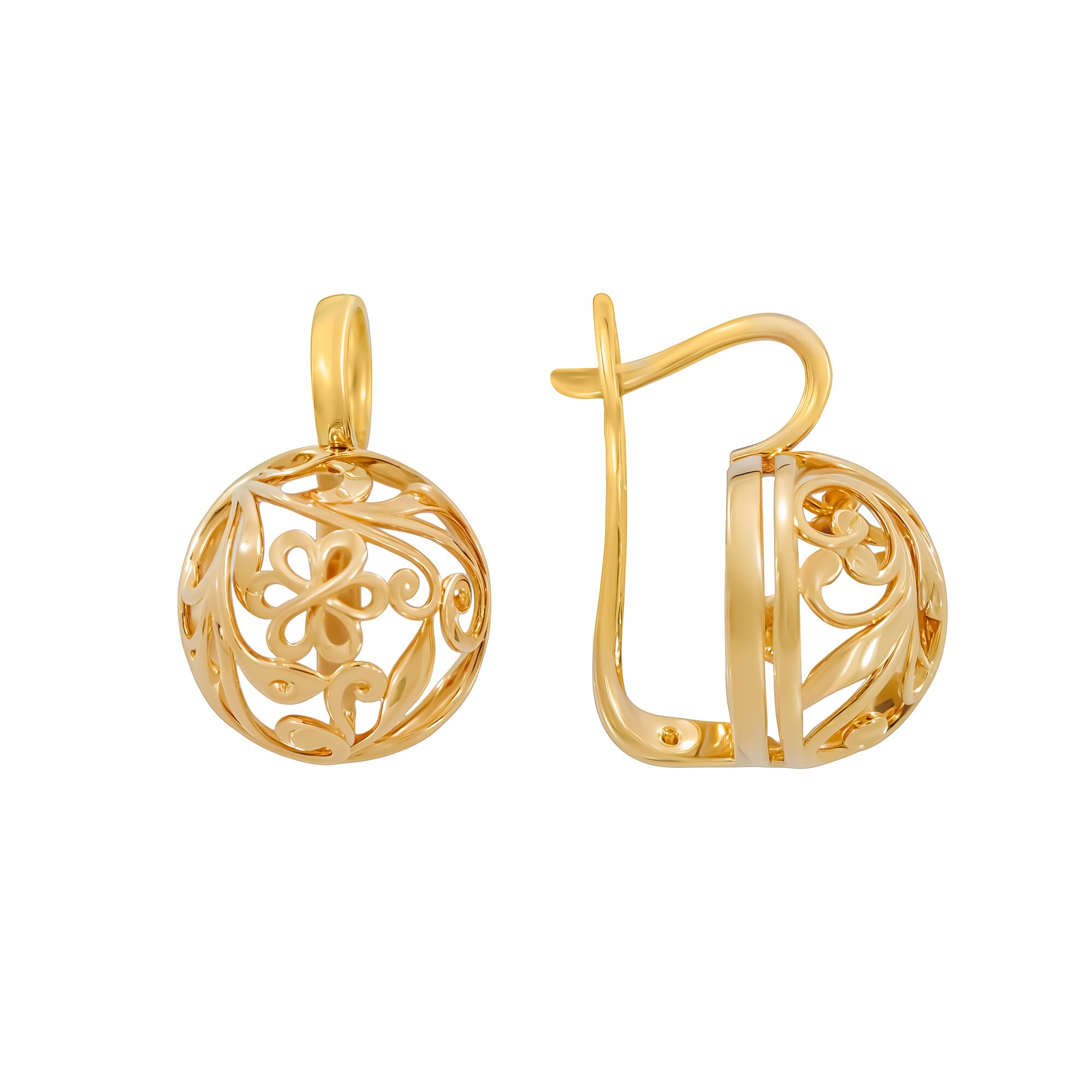 Серьги, золото, 585, 6.49г, 59309, изображение 2 | GoldMarket.kz