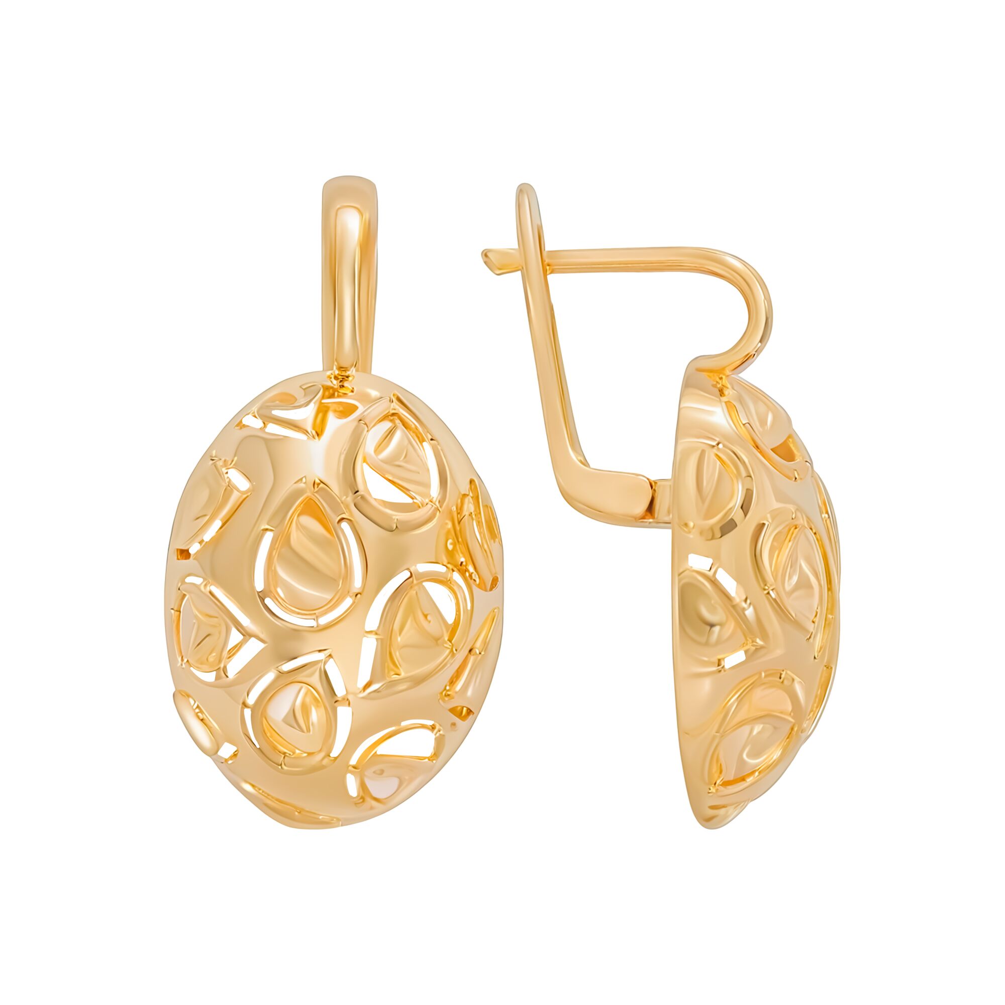 Серьги, золото, 585, 5.7г, 59408, изображение 2 | GoldMarket.kz