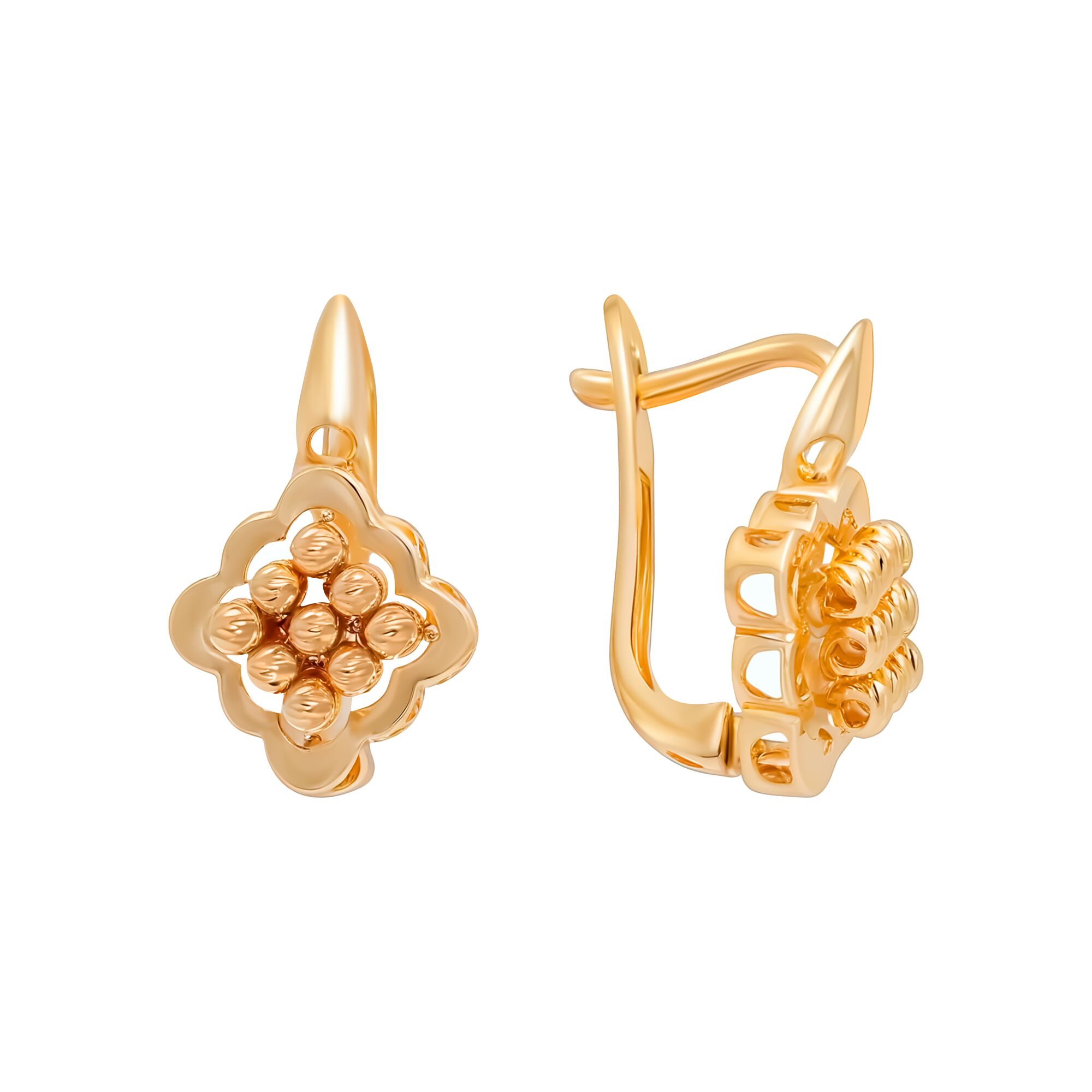 Серьги, золото, 585, 5.08г, 59412, изображение 2 | GoldMarket.kz