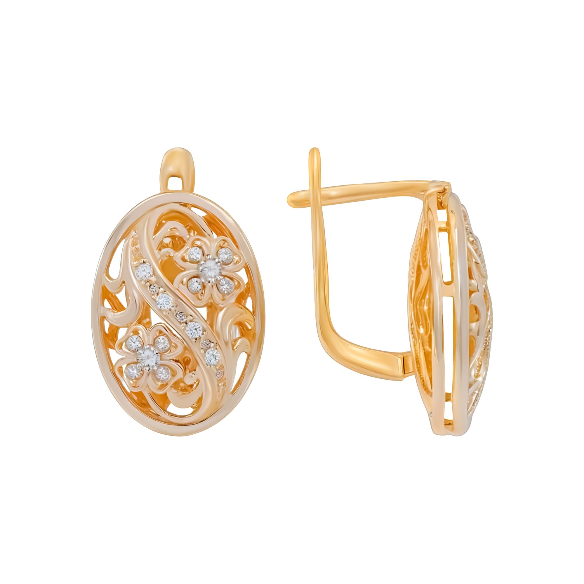 Серьги, золото, 585, 9.56г, 59429, изображение 2 | GoldMarket.kz