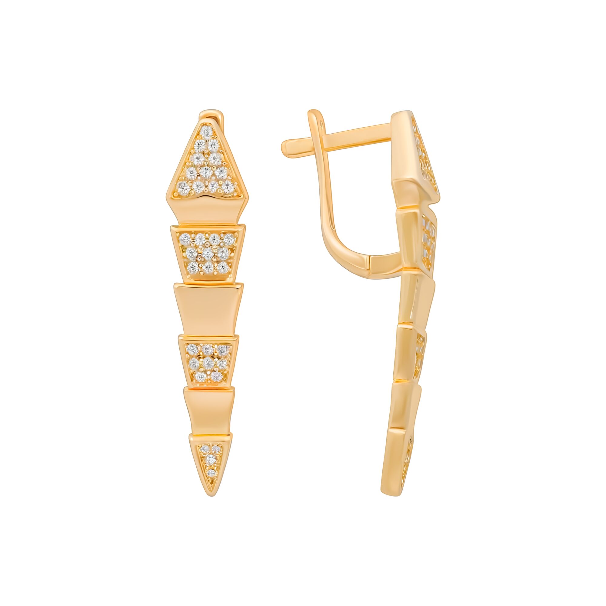 Серьги, золото, 585, 5.84г, 59443, изображение 2 | GoldMarket.kz