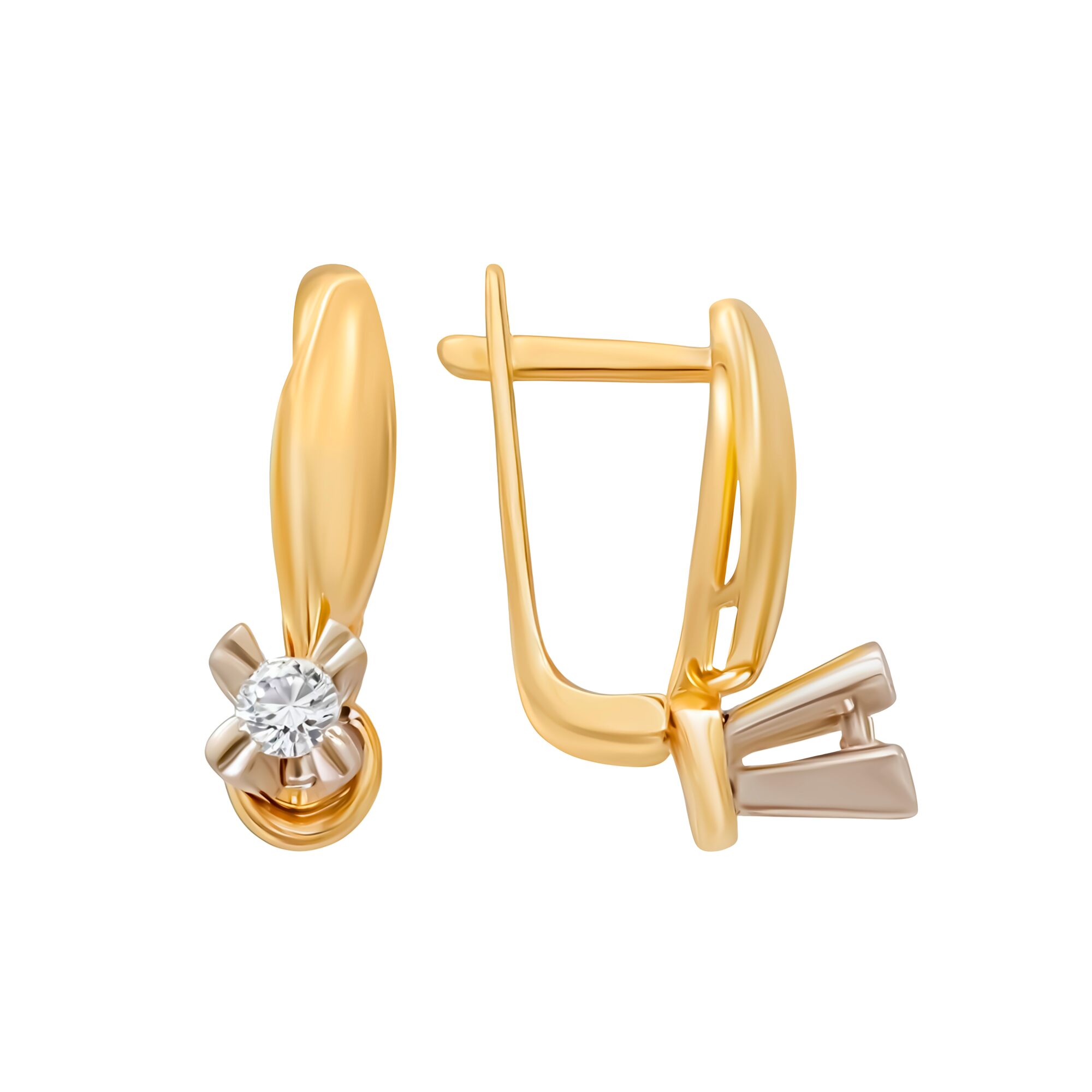 Серьги, золото, 585, 3.55г, 59538, изображение 2 | GoldMarket.kz