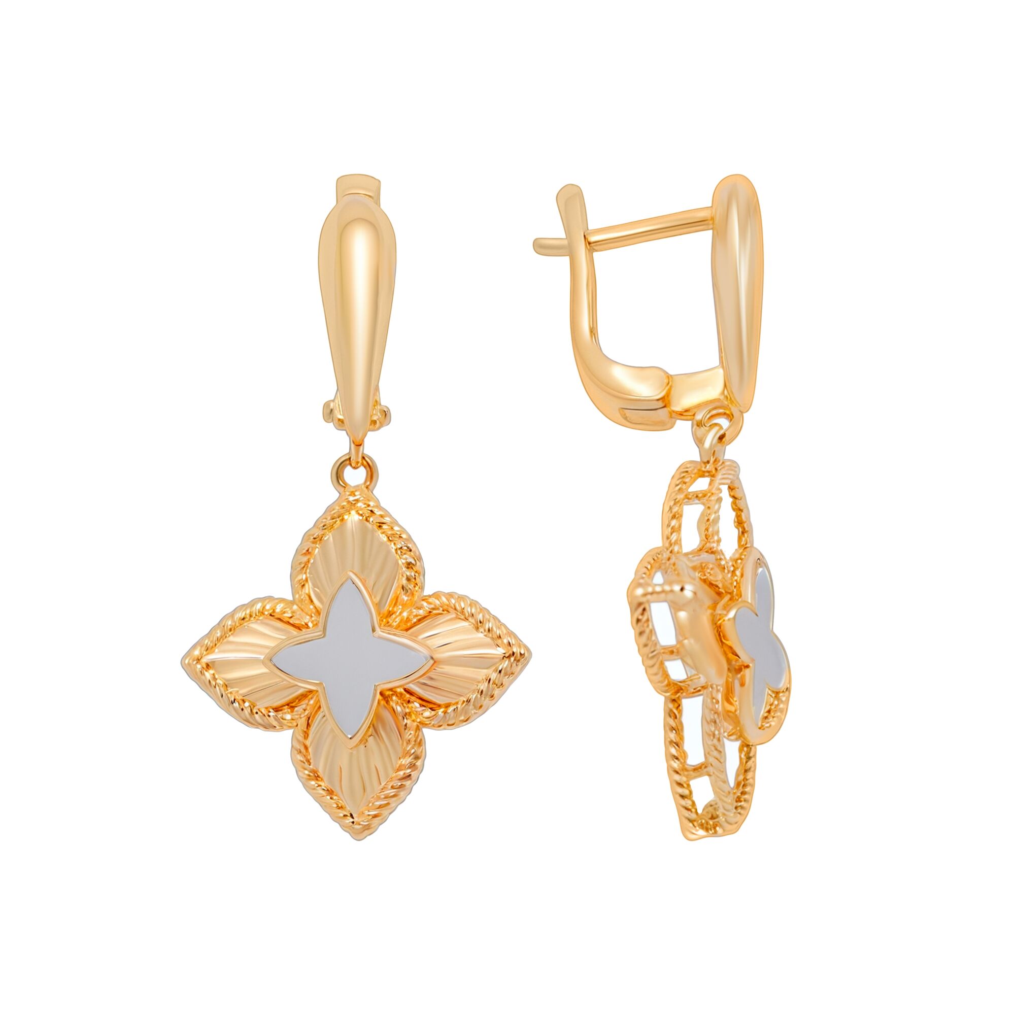 Серьги, золото, 585, 5.37г, 59608, изображение 2 | GoldMarket.kz