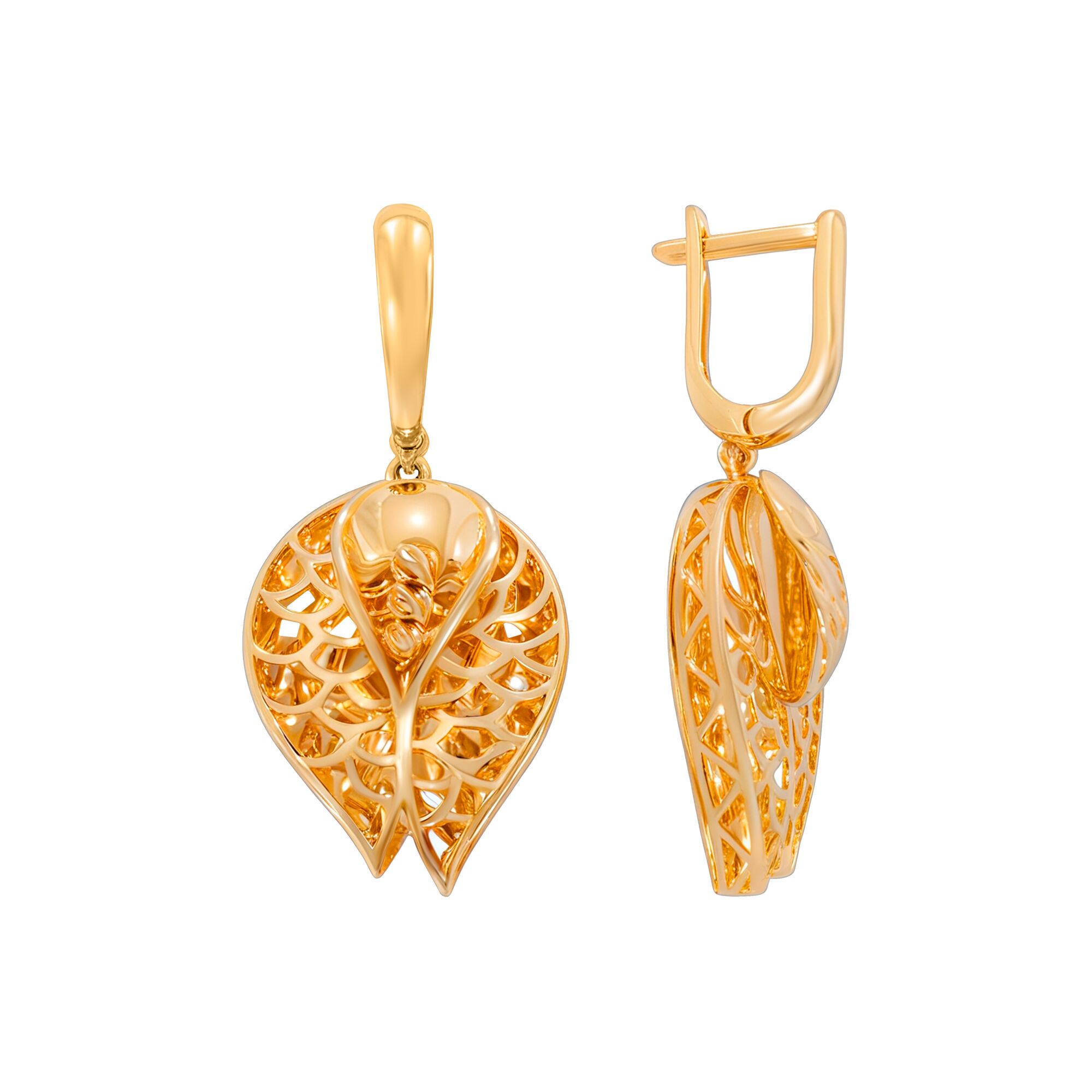 Серьги, золото, 585, 6.5г, 59636, изображение 2 | GoldMarket.kz