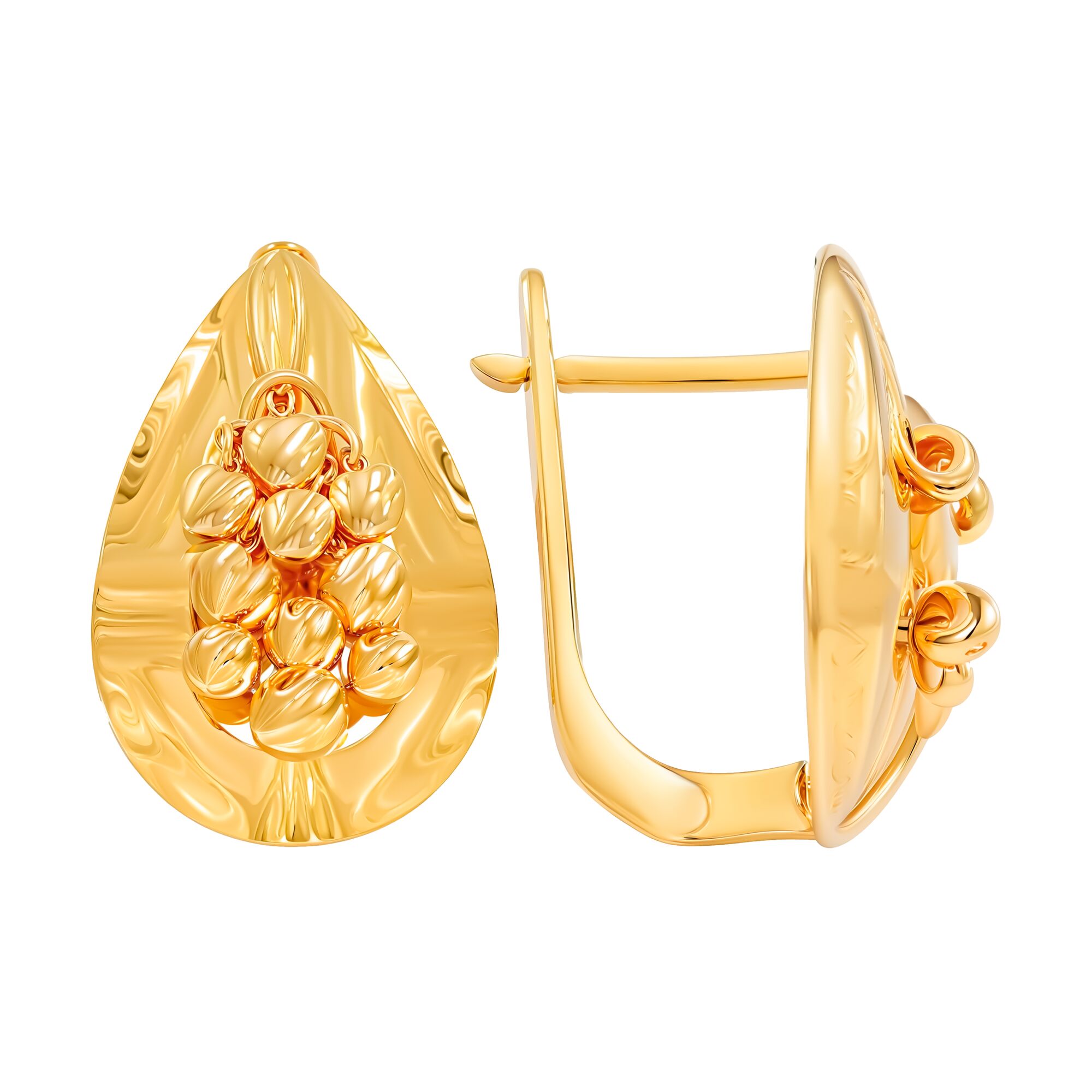 Серьги, золото, 585, 4.18г, 60023, изображение 2 | GoldMarket.kz