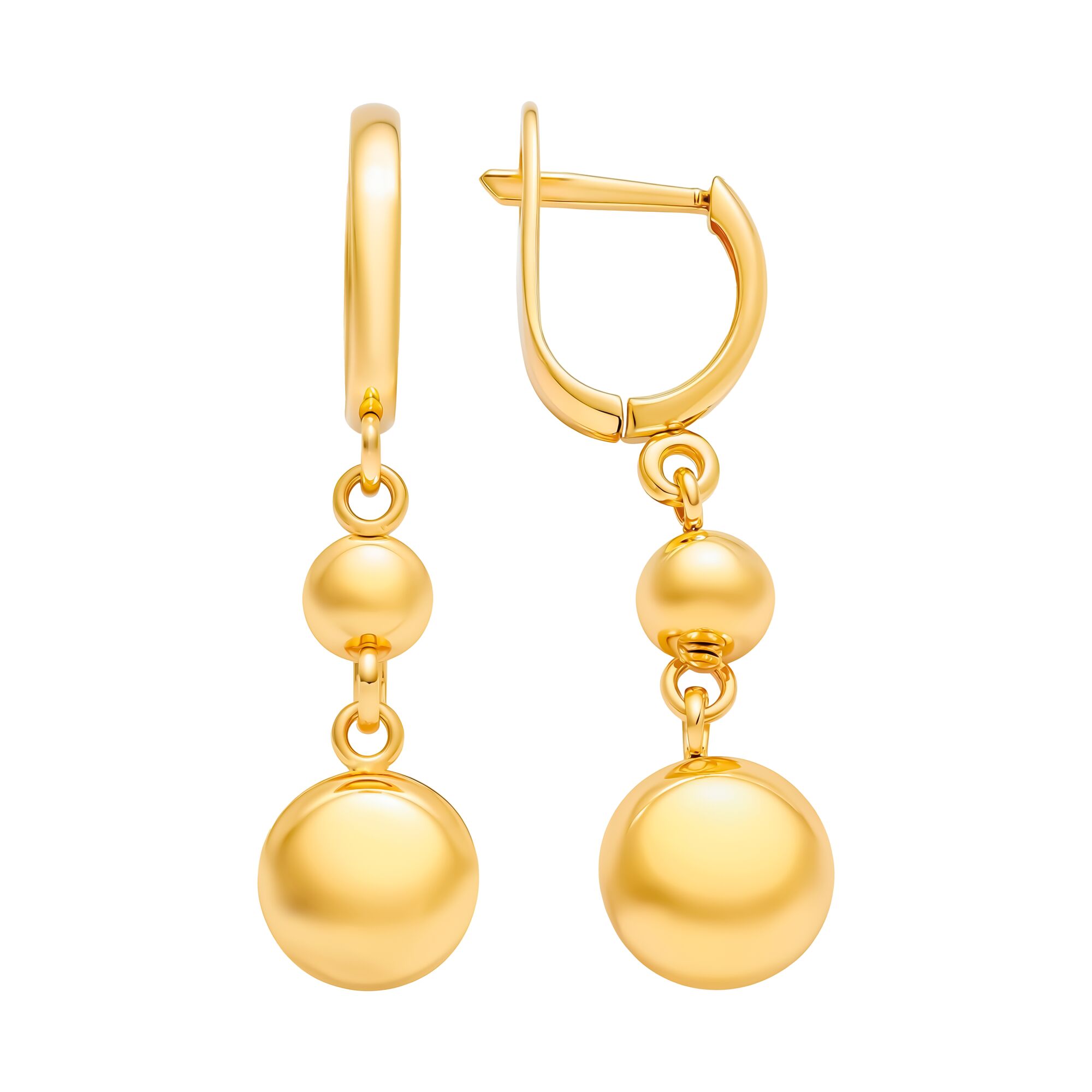 Серьги, золото, 585, 4.68г, 60026, изображение 2 | GoldMarket.kz