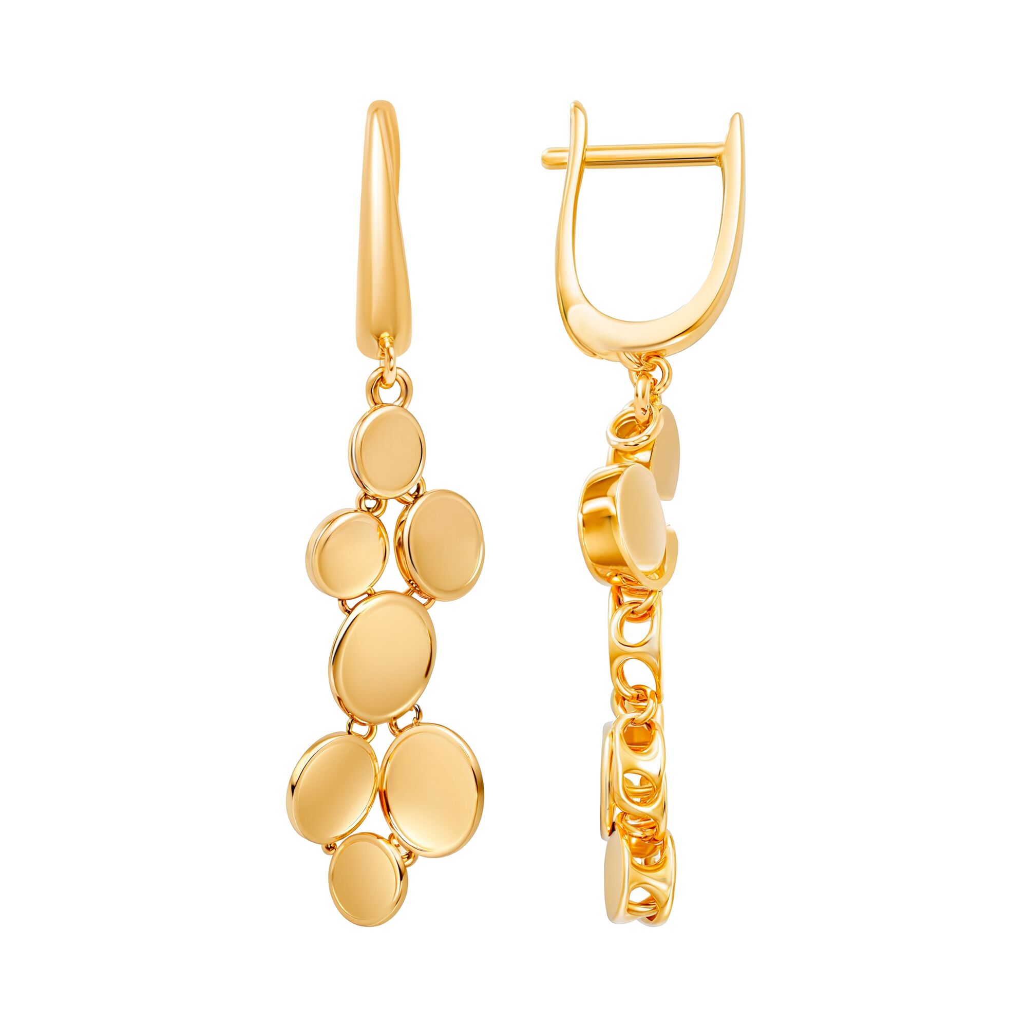 Серьги, золото, 585, 4.88г, 60027, изображение 2 | GoldMarket.kz