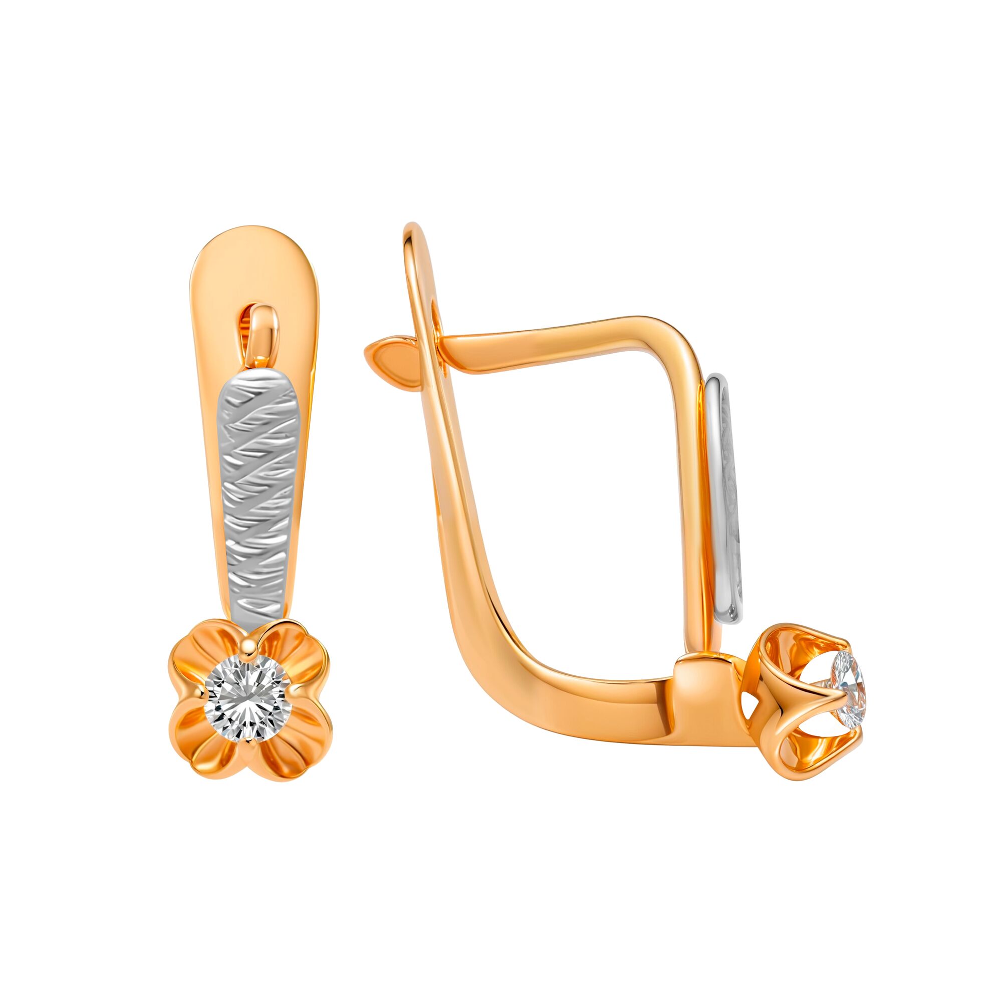 Серьги, золото, 585, 2.9г, 60036, изображение 2 | GoldMarket.kz