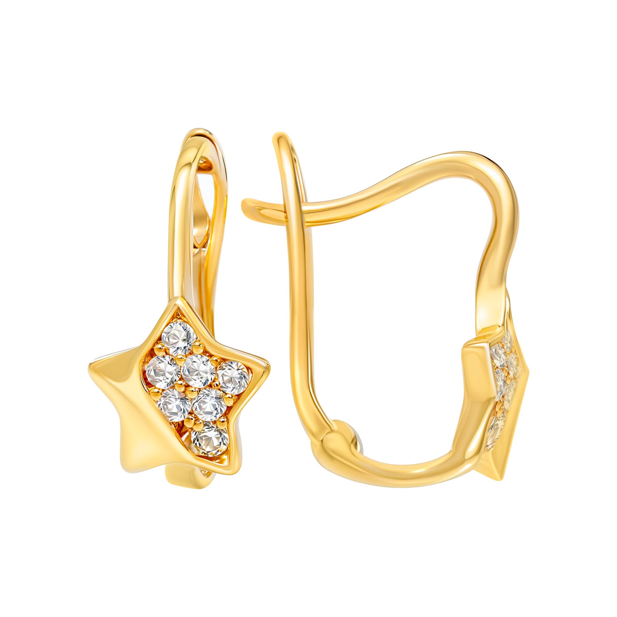 Серьги, золото, 585, 1.38г, 60068, изображение 2 | GoldMarket.kz