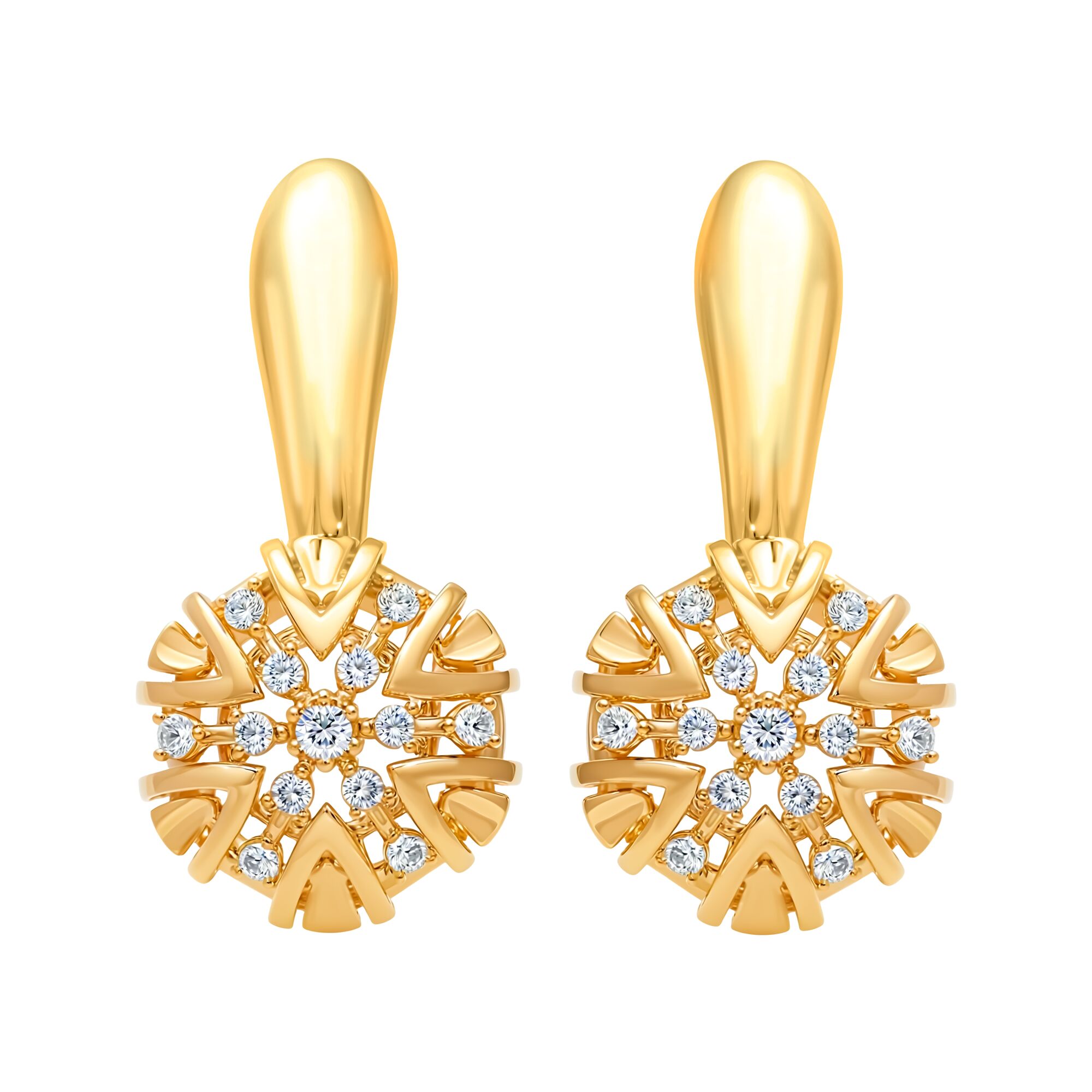 Серьги, золото, 585, 6.25г, 60427 | GoldMarket.kz