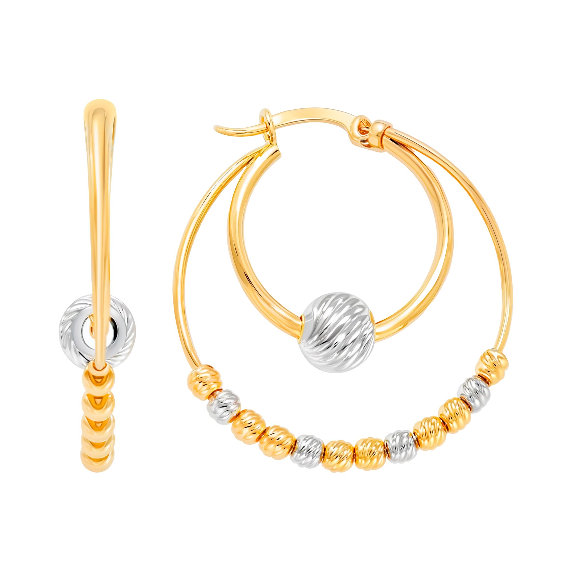 Серьги, золото, 585, 3.85г, 60449, изображение 2 | GoldMarket.kz