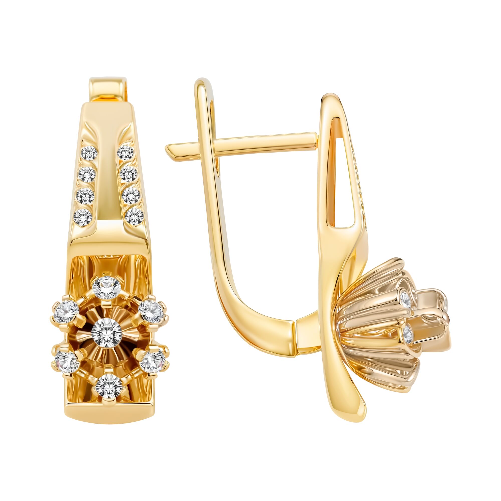 Серьги, золото, 585, 7.34г, 60466, изображение 2 | GoldMarket.kz