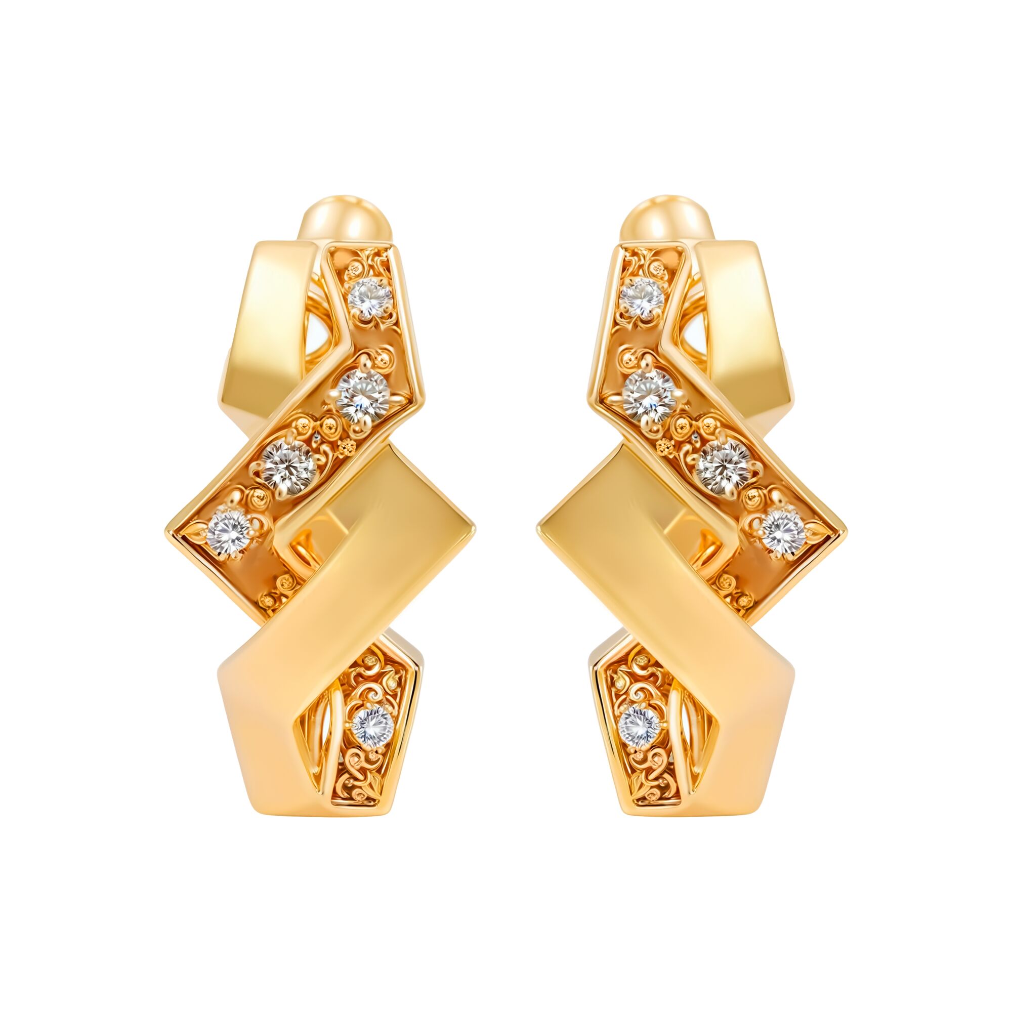 Серьги, золото, 585, 3.3г, 60474 | GoldMarket.kz