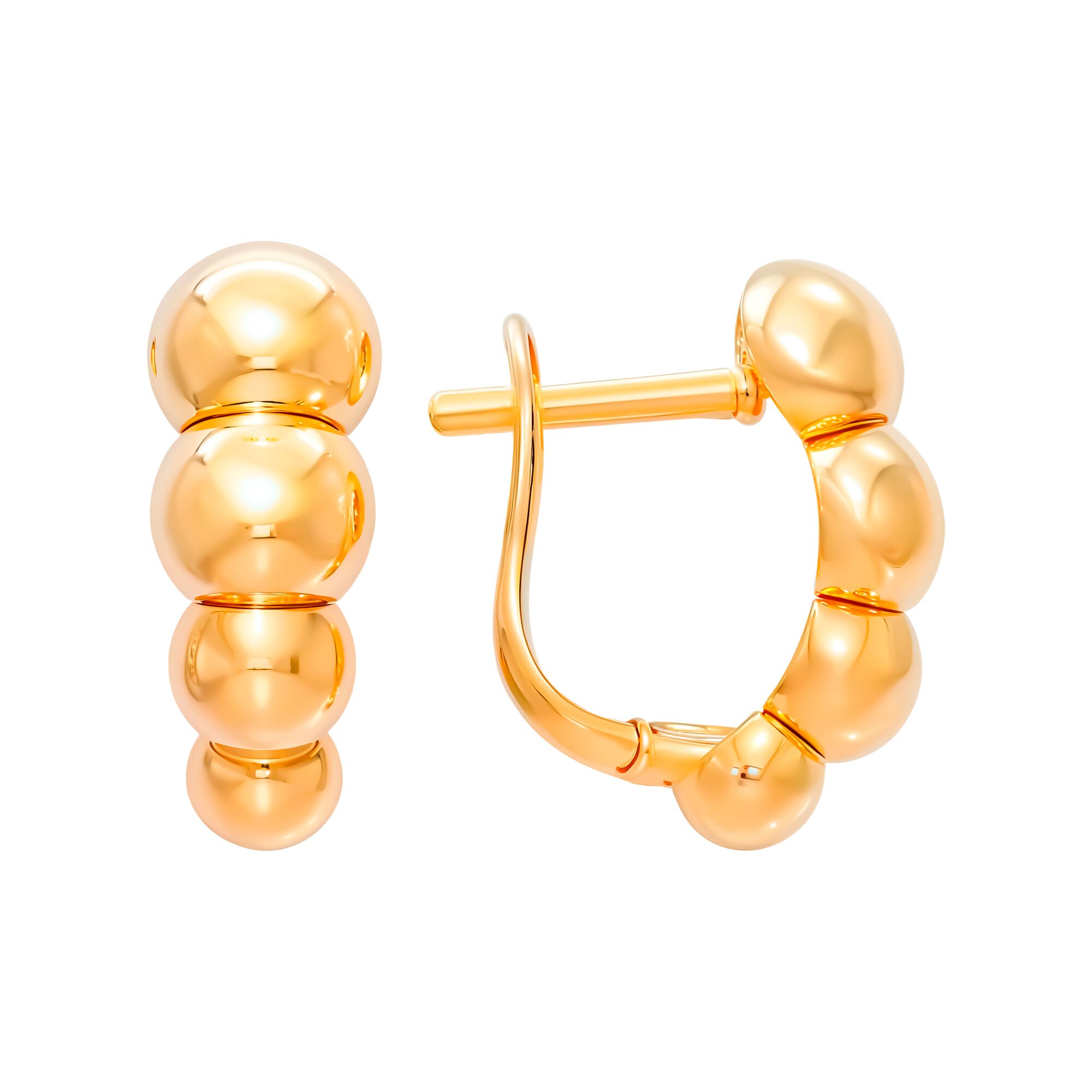 Серьги, золото, 585, 6.4г, 60545, изображение 2 | GoldMarket.kz