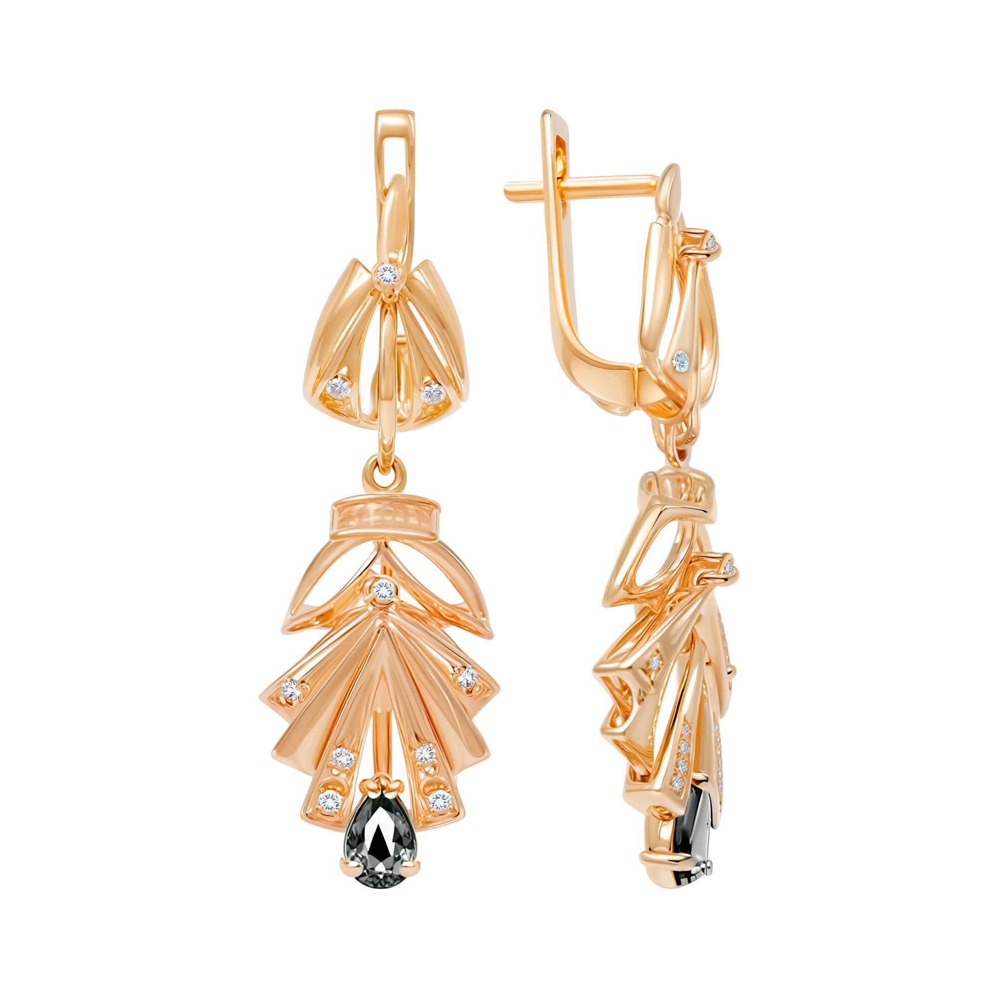 Серьги, золото, 585, 7.38г, 60605, изображение 2 | GoldMarket.kz