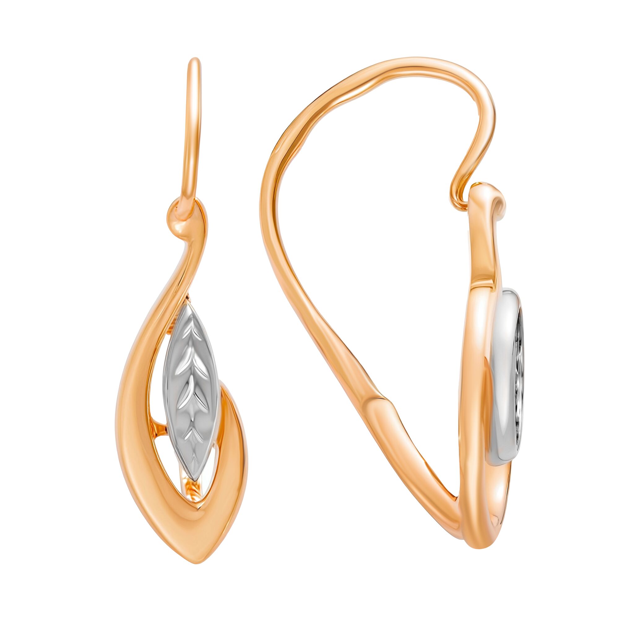 Серьги, золото, 585, 3.8г, 60613, изображение 2 | GoldMarket.kz