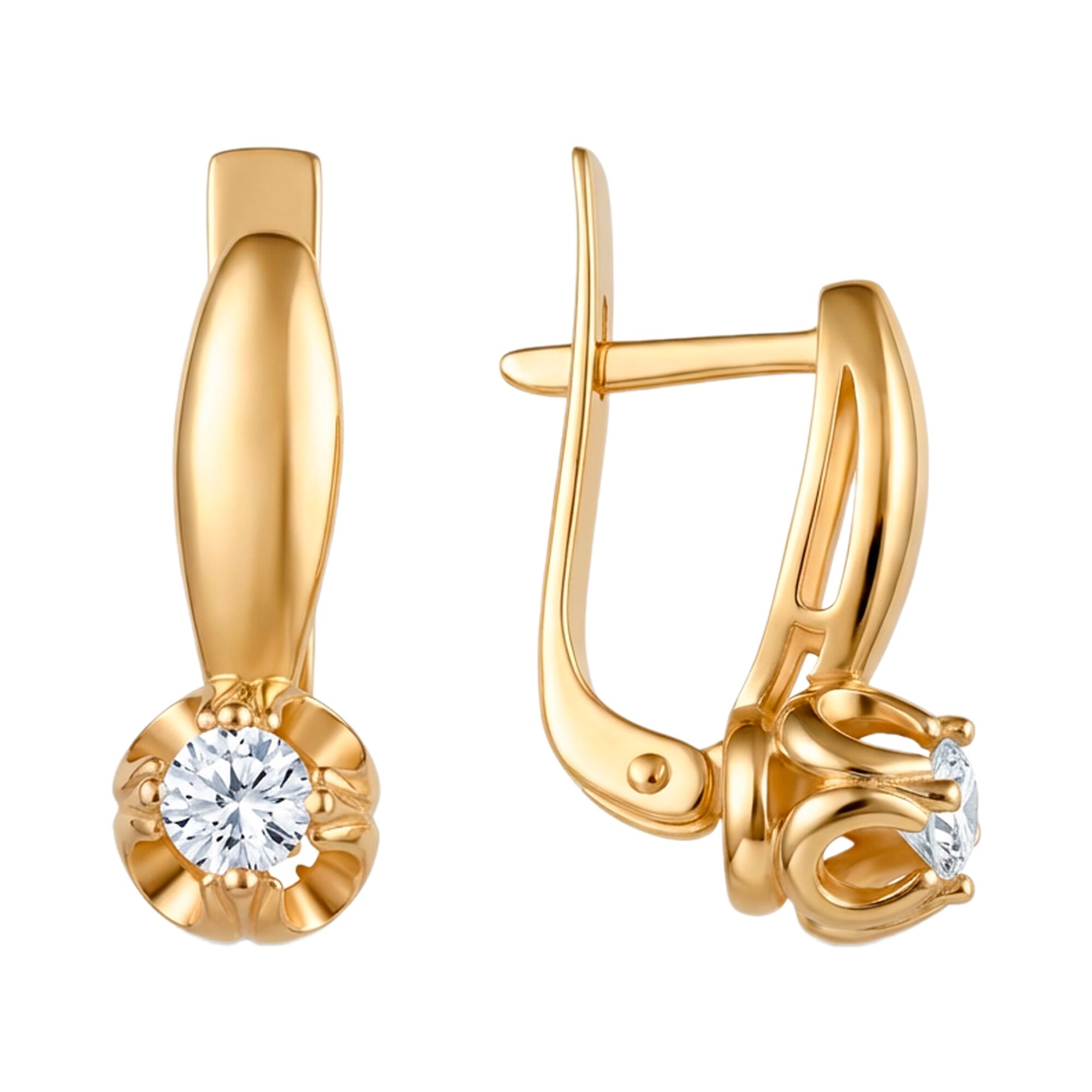 Серьги, золото, 585, 5.78г, 60128, изображение 2 | GoldMarket.kz