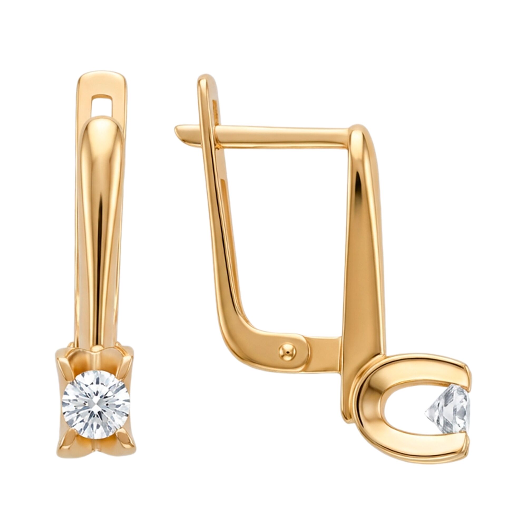 Серьги, золото, 585, 3.28г, 60131, изображение 2 | GoldMarket.kz