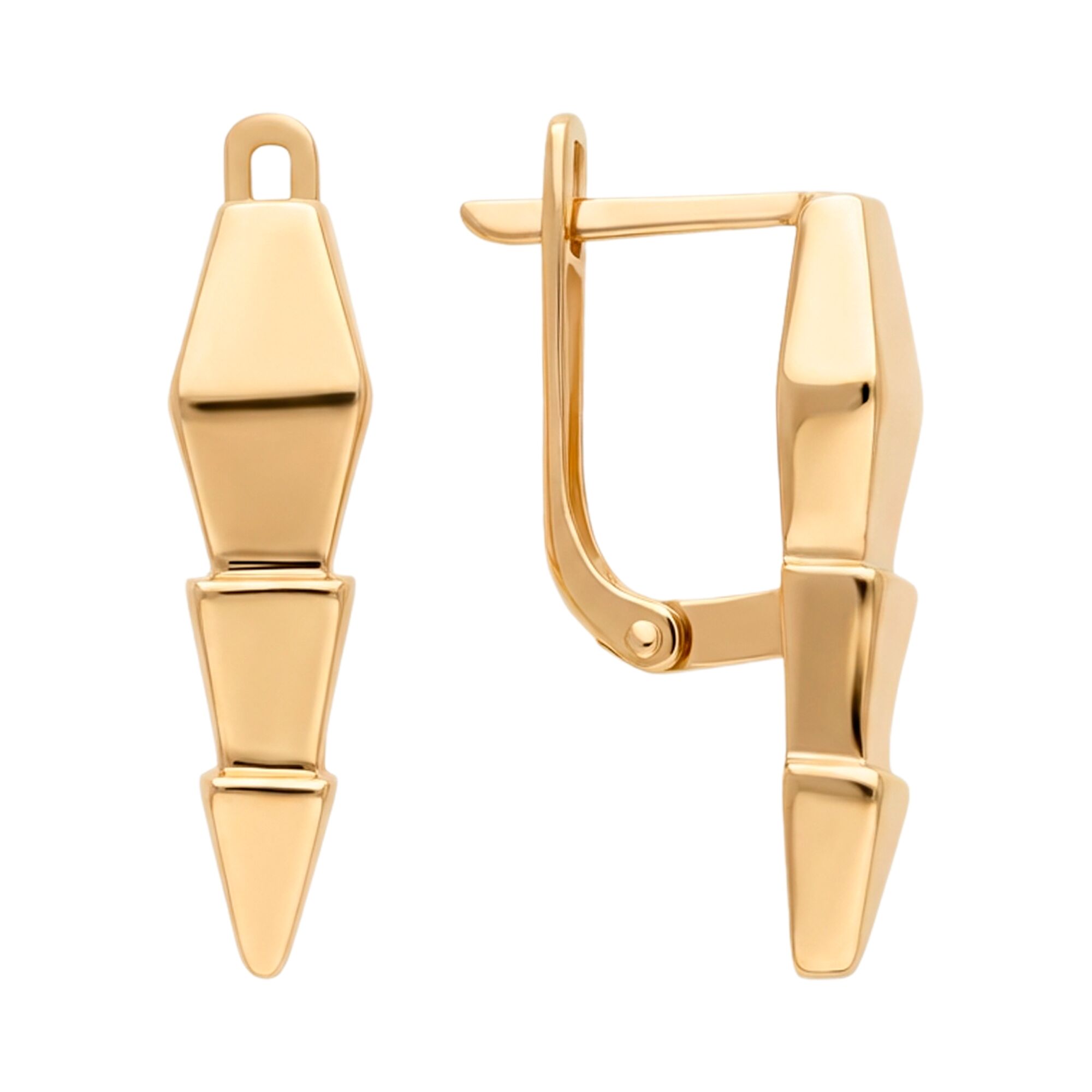 Серьги, золото, 585, 3.34г, 60162, изображение 2 | GoldMarket.kz