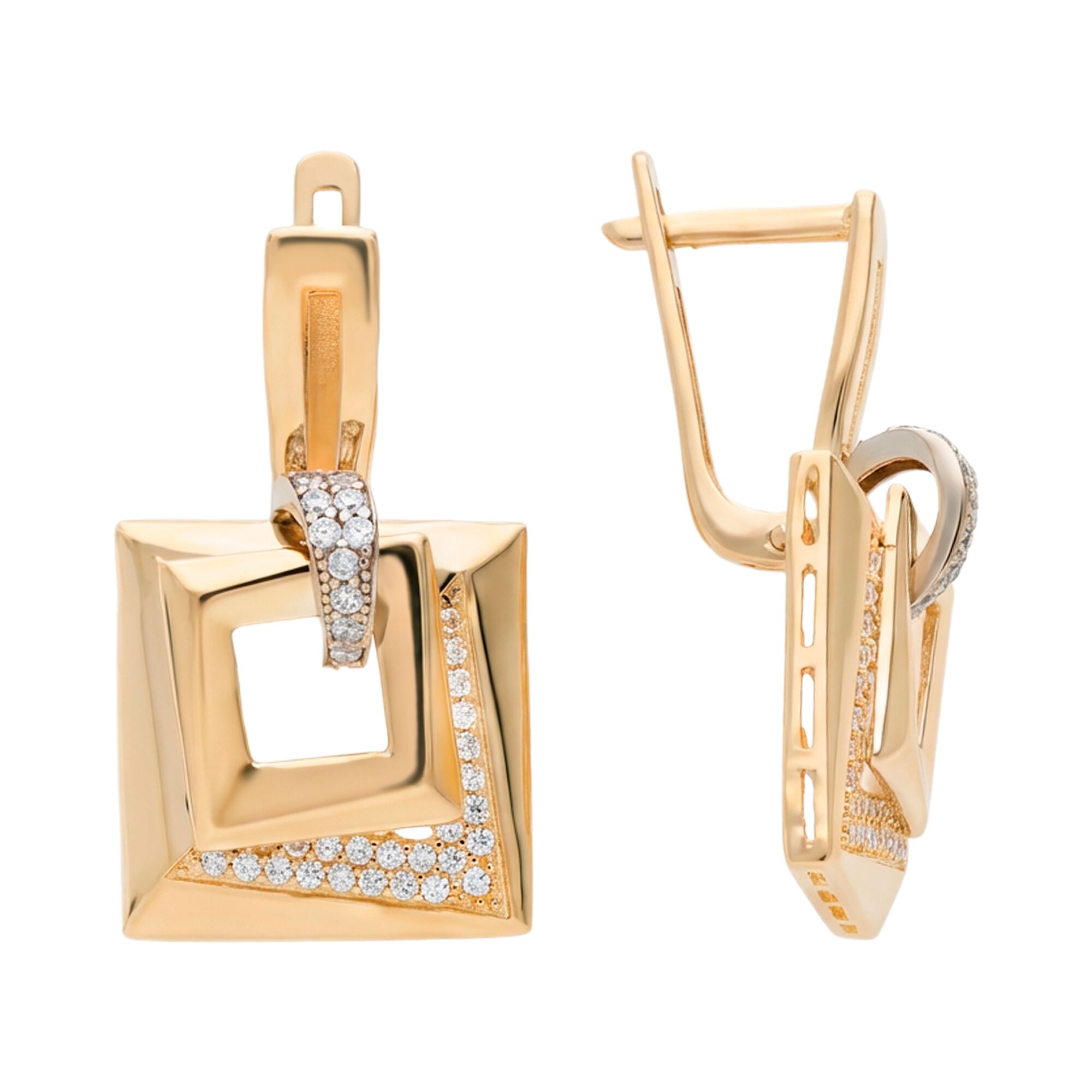 Серьги, золото, 585, 7.73г, 60163, изображение 2 | GoldMarket.kz