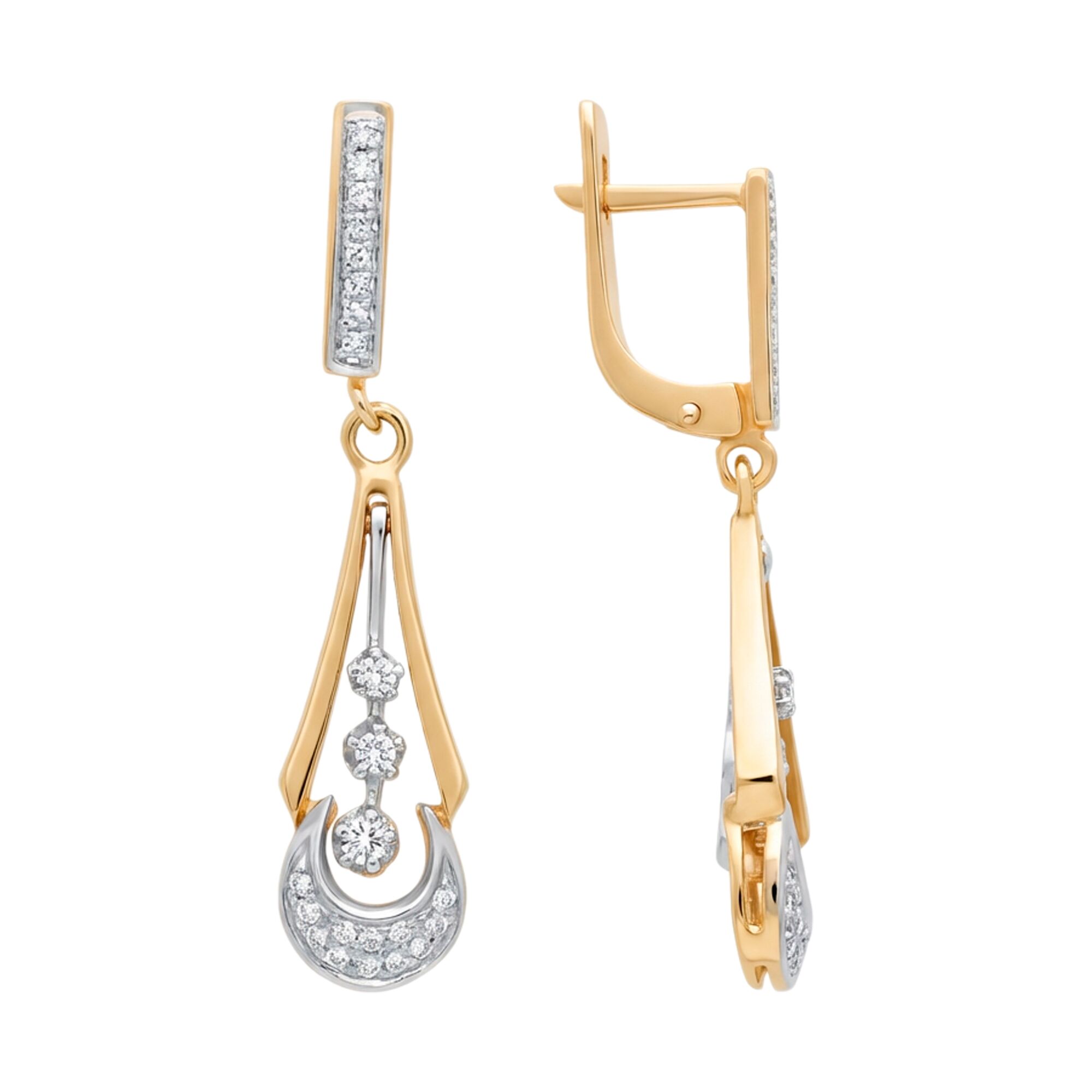 Серьги, золото, 585, 5.97г, 60231, изображение 2 | GoldMarket.kz