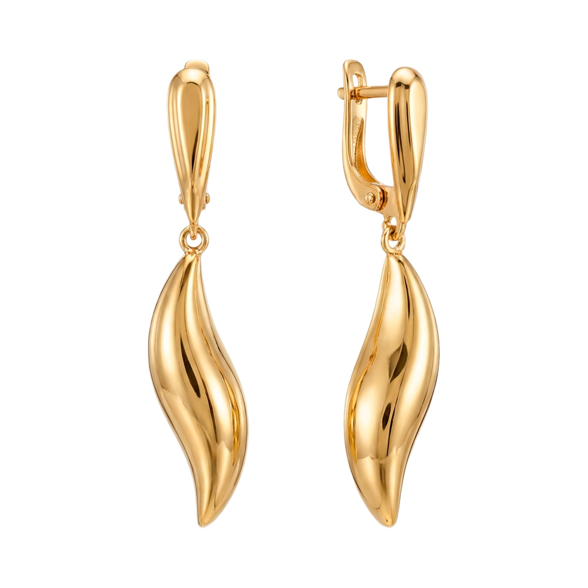 Серьги, золото, 585, 3.49г, 60240, изображение 2 | GoldMarket.kz